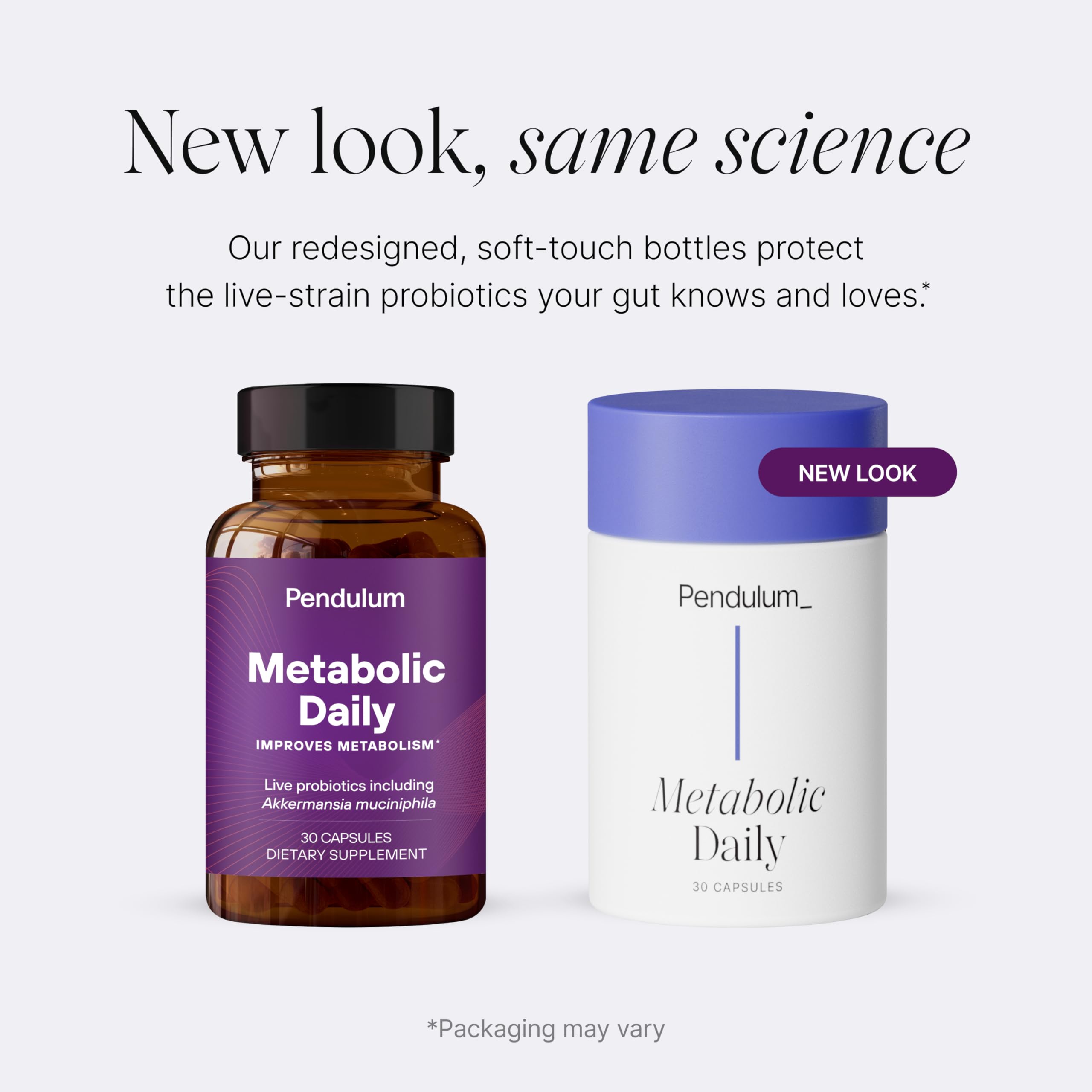 Pendulum Metabolic Daily - Multi-Strain Probiotic with Akkermansia muciniphila to Support Metabolism and Sustain Energy Levels - for Women and Men - 90 Capsules (1 Pack) Pendulum uk supplements