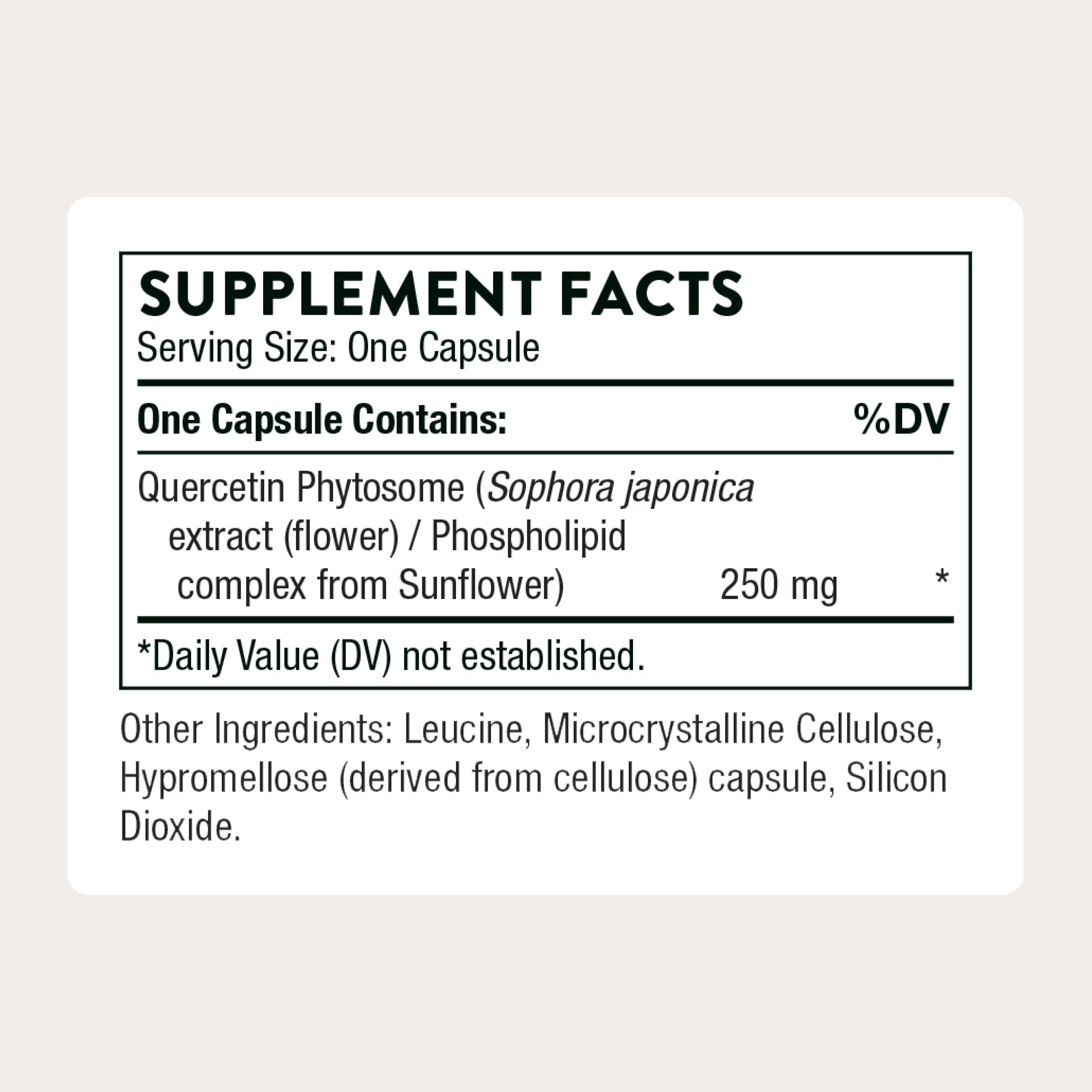 THORNE - Quercetin Phytosome - Exclusive Phytosome Complex for Immune Health, Respiratory Support & Seasonal Allergy Relief* - 60 Servings THORNE uk supplements