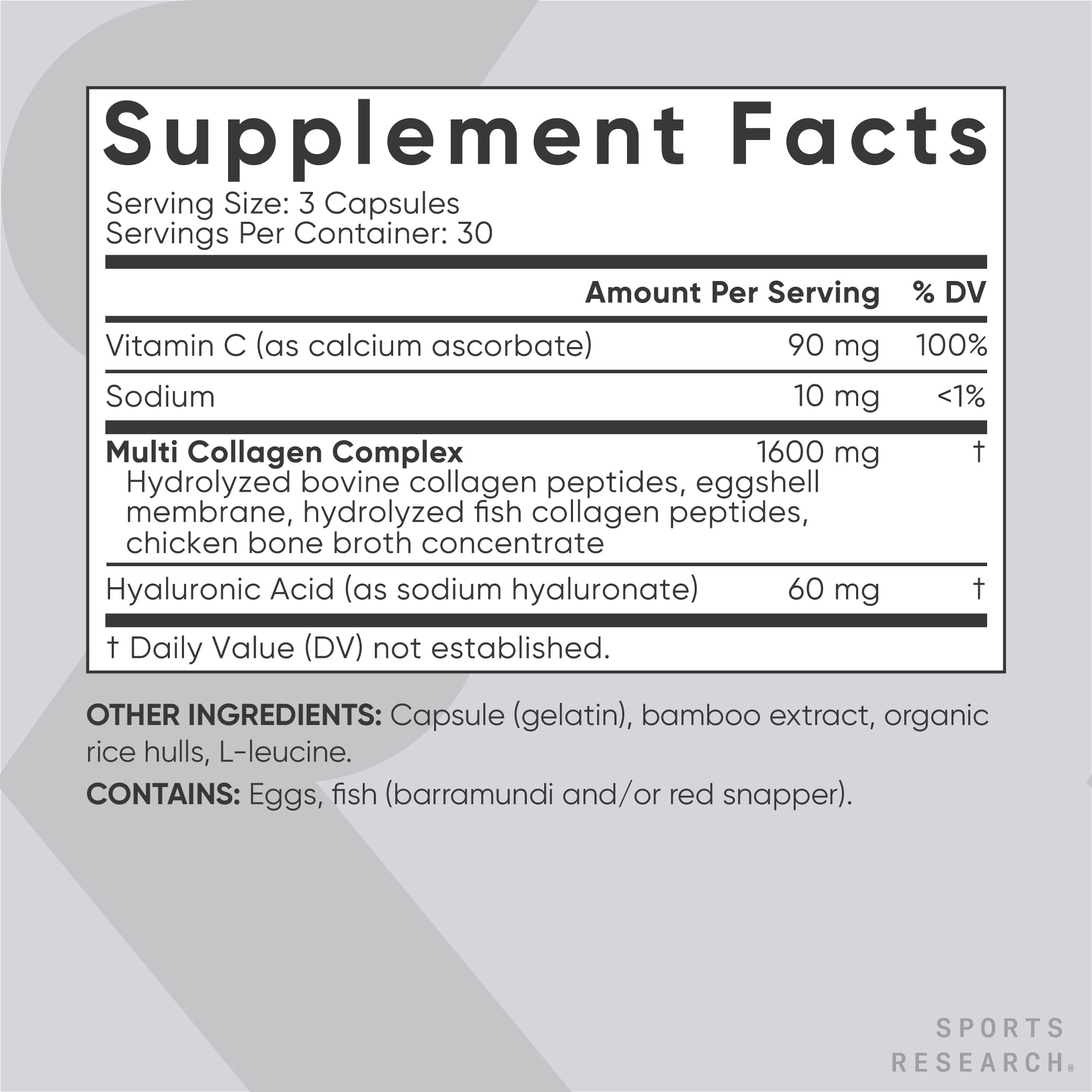 Sports Research Multi Collagen Pills (Type I, II, III, V, X) Hydrolyzed Collagen Peptides Sports Research uk supplements