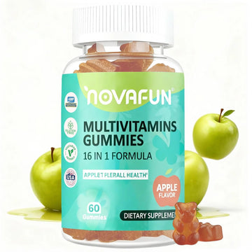 Novafun Multivitamin Gummies,16-in-1 Multi Vitamin Supplements for Women, Men & Kids, Essential Vitamins & Minerals Novafun uk supplements