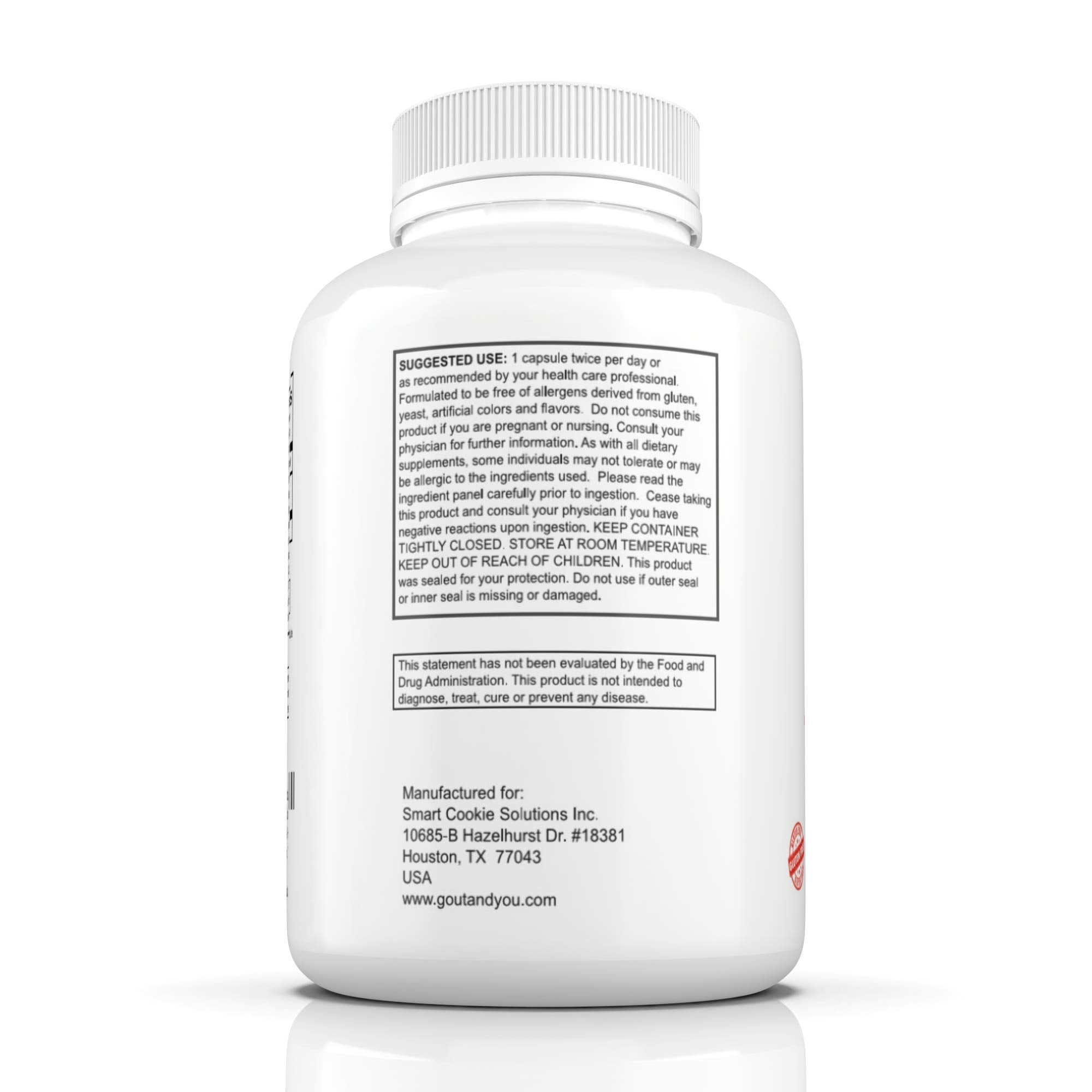 Gout and You Tart Cherry Extract | 3000 mg Per Serving | 90 Vegetarian Capsules | Gluten-Free Gout and You uk supplements