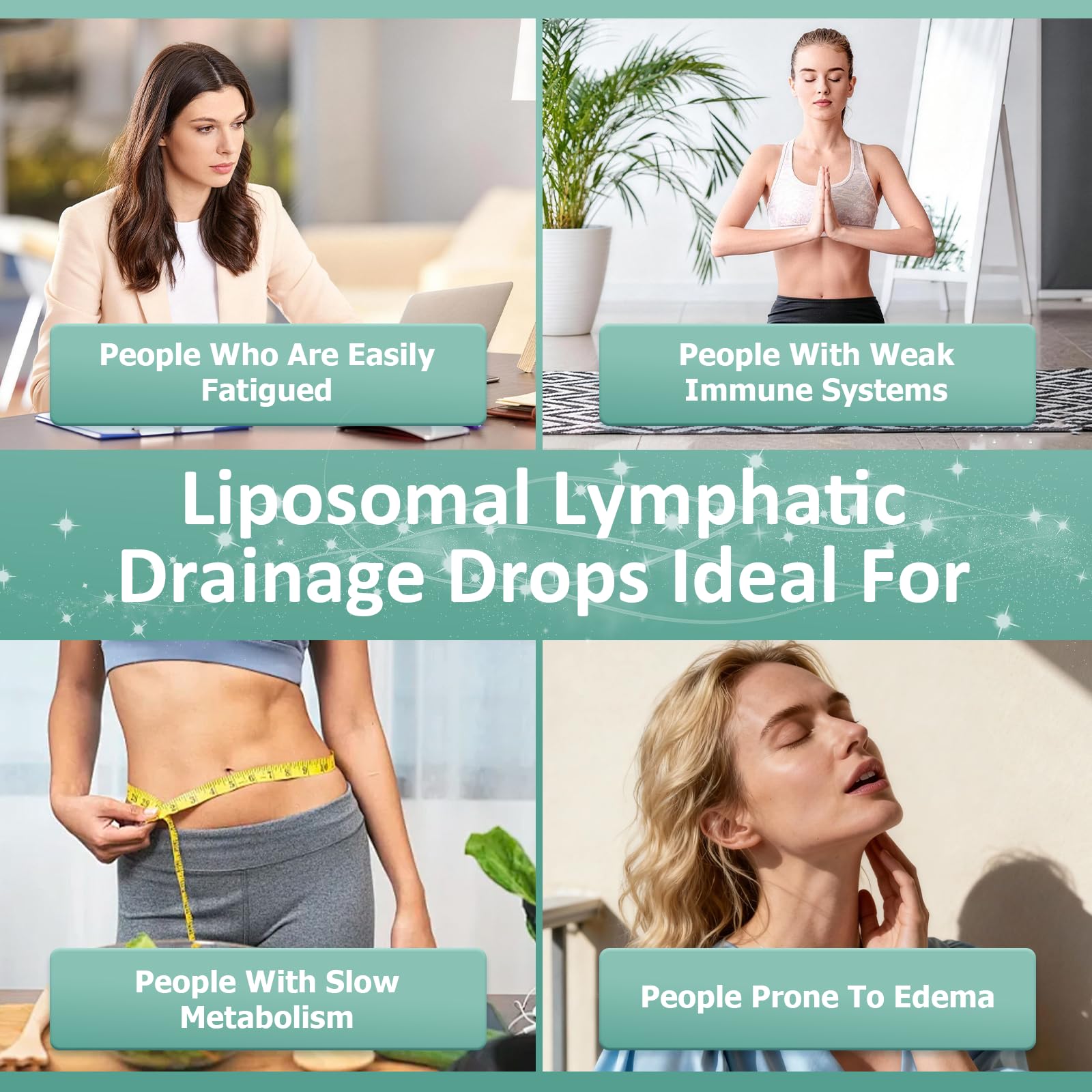 Lymphatic Drainage Drops, 6-IN-1 Lymphatic Complex w. Burdock Dandelion Kelp Cleavers, New Maximum Potency Lymph System Support for Bloat Balance Cortisol Immune Full Body Detox & Skin Vitality JUIWEFKK uk supplements