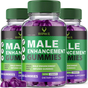 rize labs VirilPlex XL Male Performance Gummies, Premium Formula for Health and Well-Being for Men, Gummys to Deliver Maximum Performance Benefits - Pack of 3(180 Gummies) rize labs uk supplements