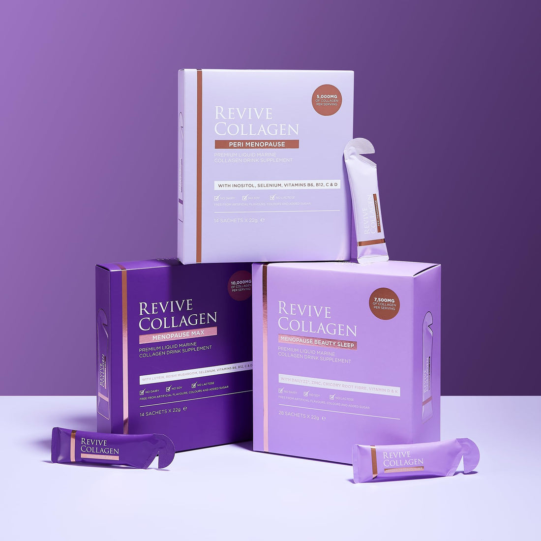Revive Collagen Premium Menopause Range - Hydrolysed Liquid Marine Collagen Drink Revive Collagen uk supplements