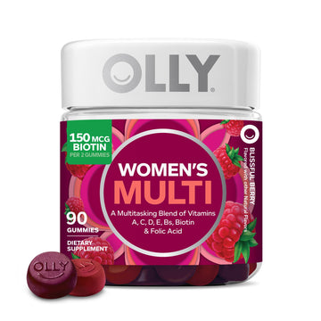 OLLY Women's Multivitamin Gummy, Vitamins A, D, C, E, Biotin, Folic Acid, Adult Chewable Vitamin, Berry Flavor OLLY uk supplements