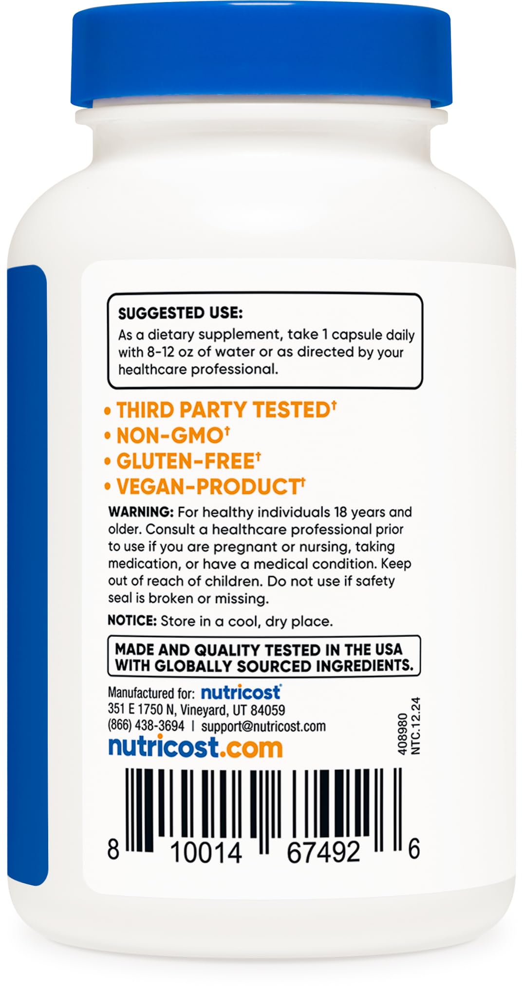Nutricost Mushroom Complex Supplement, 120 Capsules - 10 Mushroom Blend (with Reishi, Maitake, Shiitake, Lion's Mane, and More) - Non-GMO and Gluten Free Nutricost uk supplements