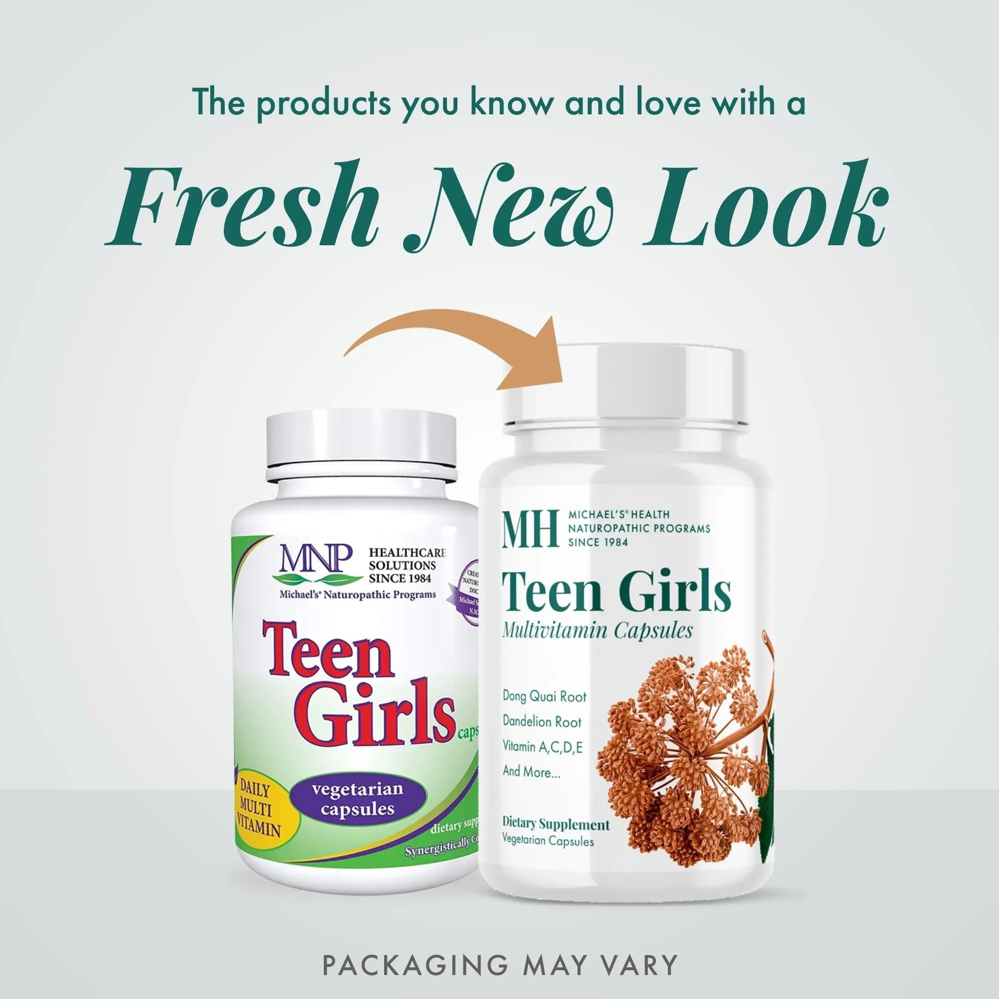MICHAEL'S Health Naturopathic Programs Teen Girls Multivitamin - 120 Vegetarian Capsules - Nutrients for Healthy Growth & Development MICHAEL'S uk supplements