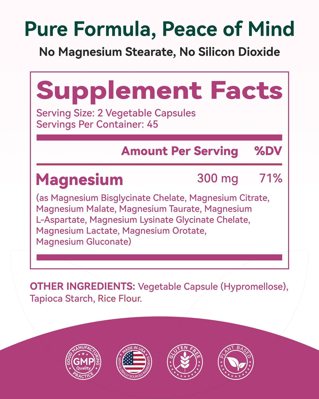 9-in-1 Magnesium Complex, 300mg Magnesium from 9 Organic Forms, Glycinate, Citrate, Malate, High Absorption for Sleep & Relaxation, Energy & Muscle Support, 90 Capsules Inner Brightness uk supplements