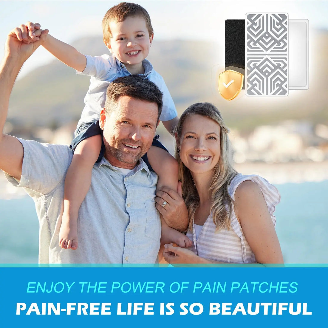 Reusable Pain Relief Patches for Sore Muscle, Includes 3 Adhesives, 1 Patch & 1 Carry Bag, Pain Patches for Neck, Back,Foot, Knee etc, Large&Fast Acting, Easy Adhesive Application Pain Patch-0304 SKAYAH uk supplements