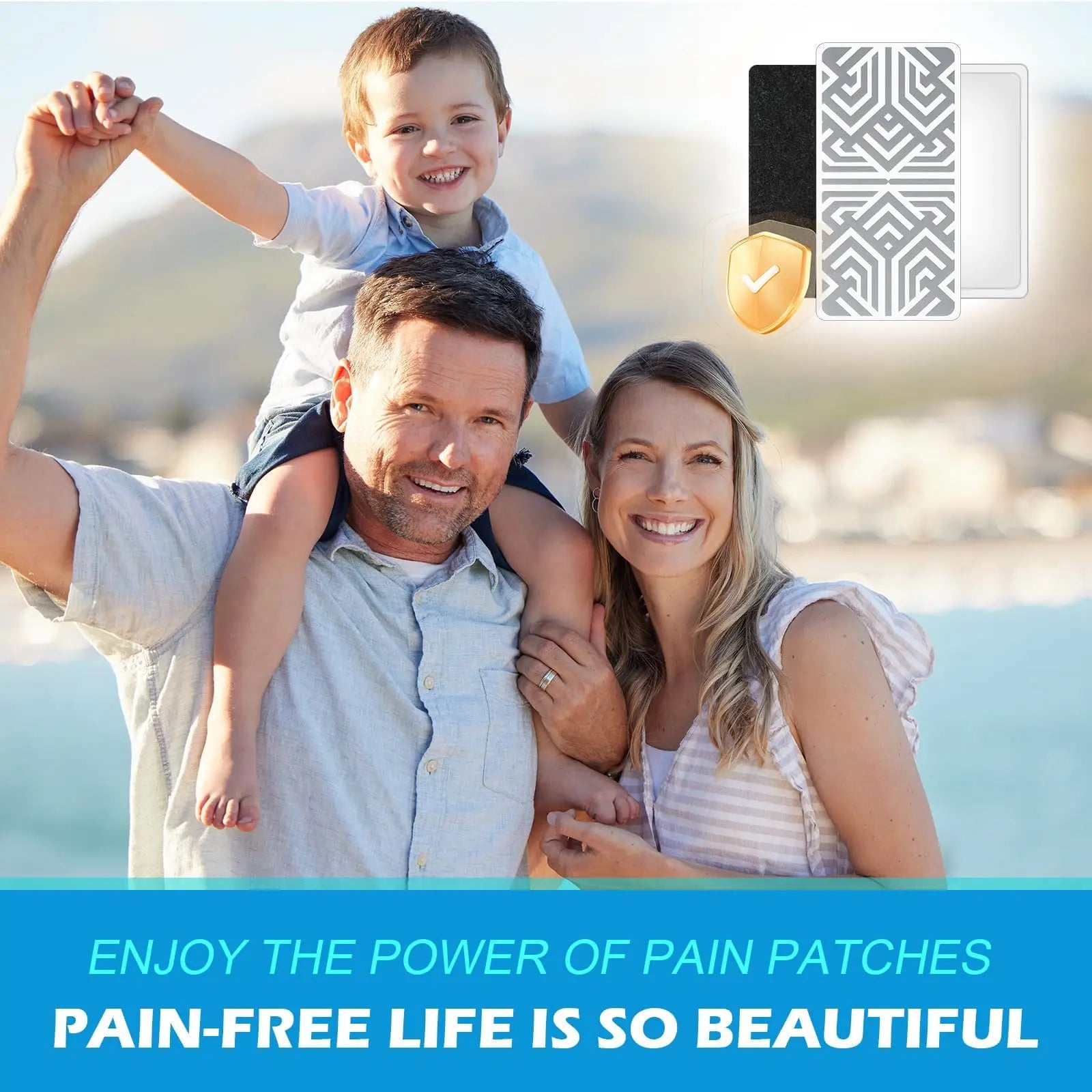 Reusable Pain Relief Patches for Sore Muscle, Includes 3 Adhesives, 1 Patch & 1 Carry Bag, Pain Patches for Neck, Back,Foot, Knee etc, Large&Fast Acting, Easy Adhesive Application Pain Patch-0304 SKAYAH uk supplements