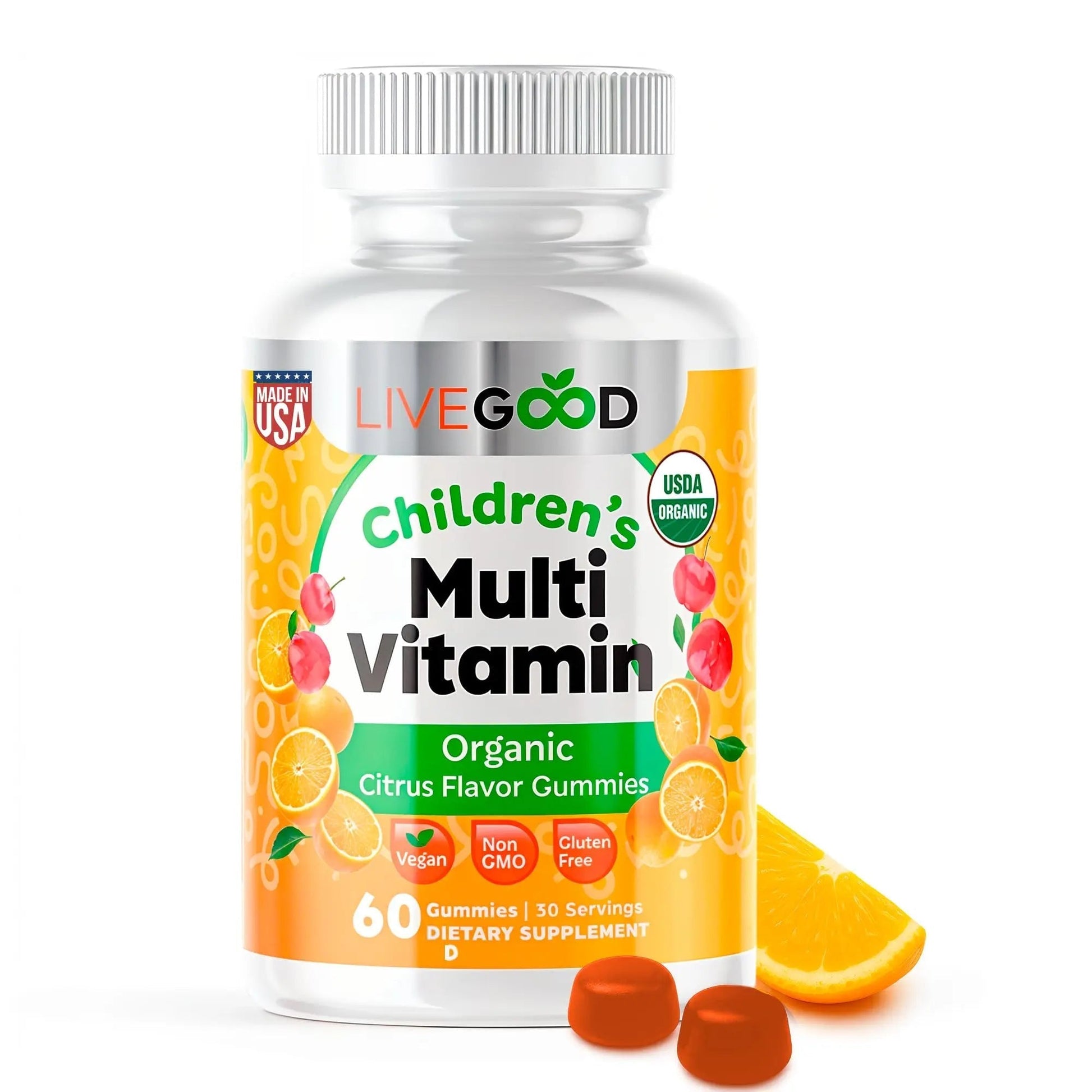LIVEGOOD Organic Children’s Multivitamin Gummies, Kids Multivitamin, Vitamin D for Toddlers and Children, Organic Kids Chewable Vitamins for Immunity LIVEGOOD uk supplements