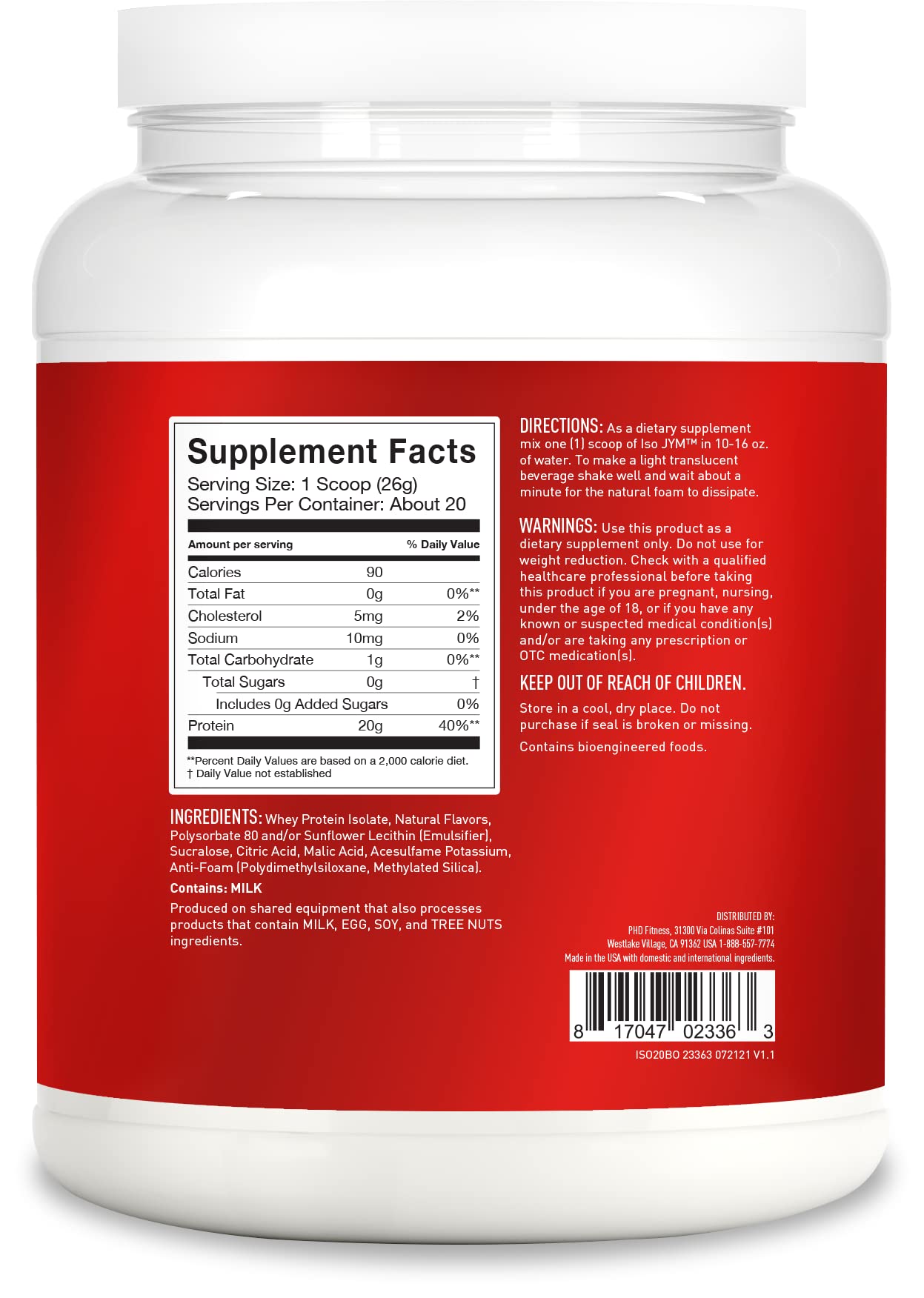 ISO JYM 20 Servings - Bombsicle JYM Supplement Science uk supplements