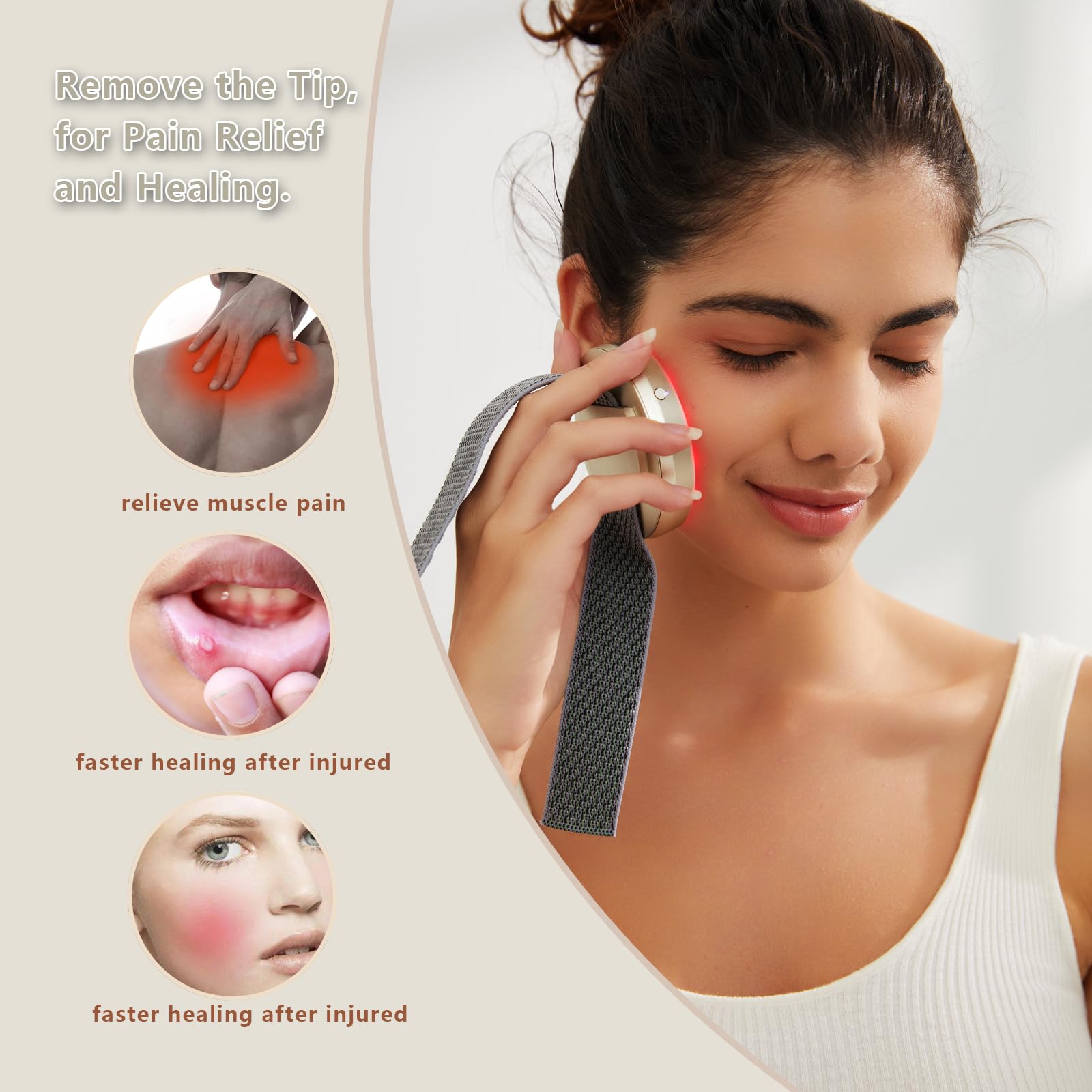 Red Light Therapy Device, Wearable Light Therapy Lamp for Pain Relief for Knee Muscle Feet Hands Origintek uk supplements
