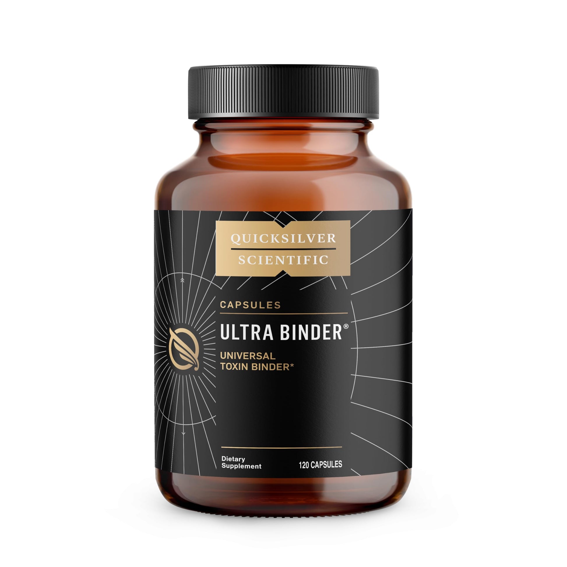 Quicksilver Scientific Ultra Binder - Multi Toxin Binder with Bentonite Clay Powder, Zeolite Detox & Charcoal - Supplement for Gut Support & The Body's Toxin Removal Process (120 Capsules) Quicksilver Scientific uk supplements