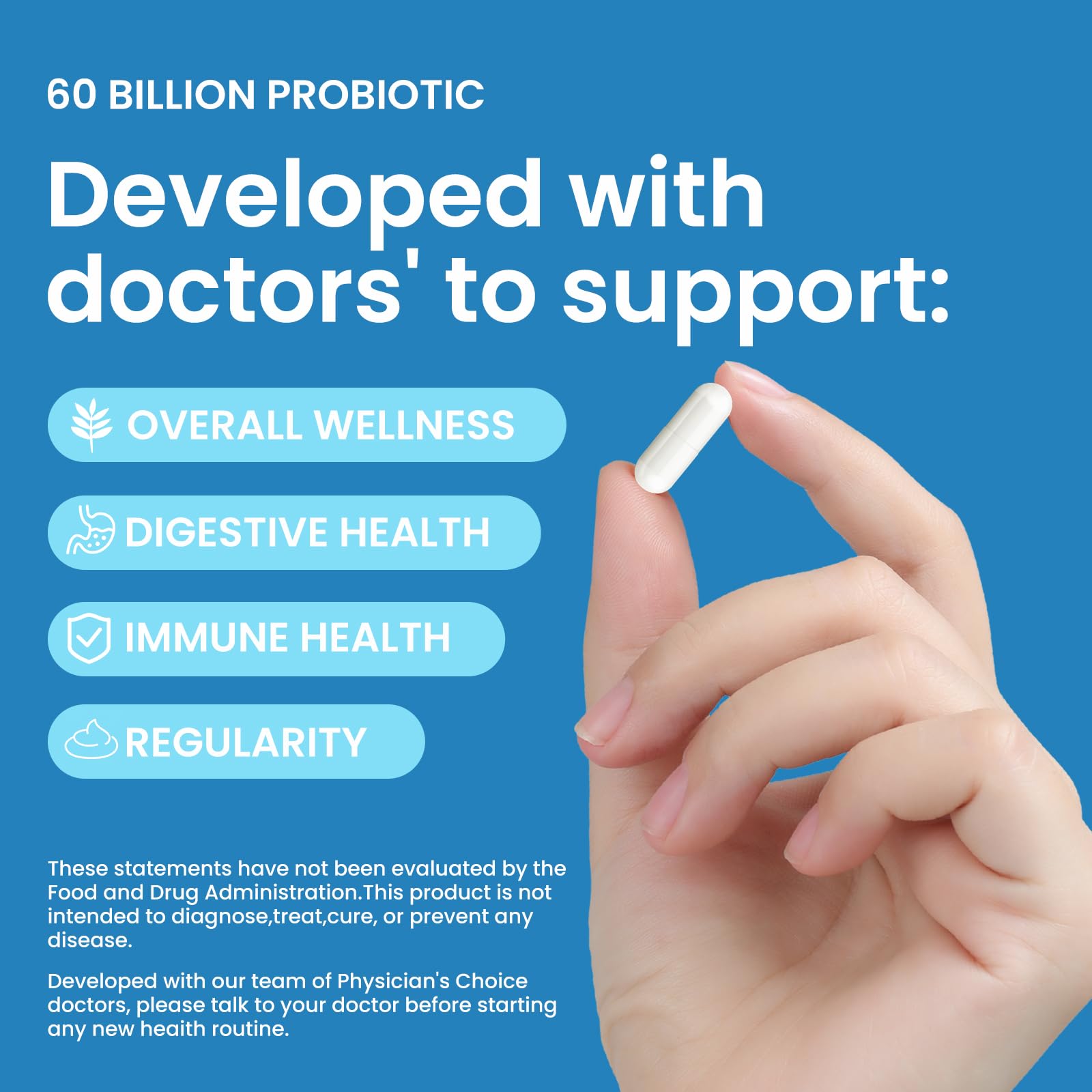 LOUDSAY Probiotics 60 Billion CFU - 10 Strains - Immune, Digestive & Gut Health - Supports Occasional Constipation, Diarrhea, Gas & Bloating - for Women & Men - 60 ct LOUDSAY uk supplements