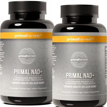 Primal Harvest NAD+ Supplement: Nicotinamide Riboside, Trans-Resveratrol, Betaine, CoQ10, NAD Supplements for Cellular Health, Energy, and Mitochondrial Support Primal Harvest uk supplements