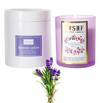YWSHF Aromatherapy Candles,Scented Candle,Lavender Candle,8.5oz Stree Relief Candles Gift YWSHF uk supplements