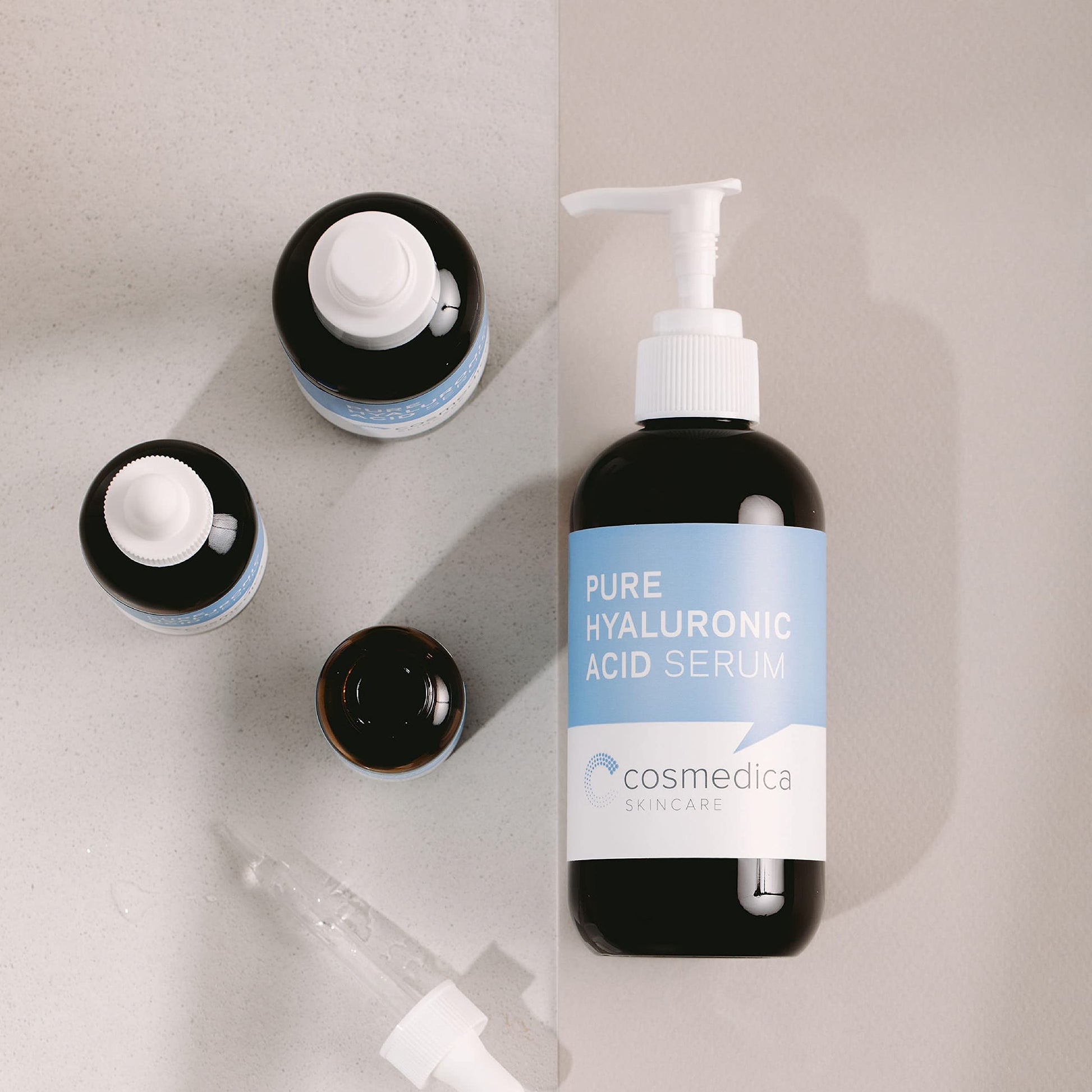 Hyaluronic Acid Serum for Skin 100% Pure-Anti-Aging Serum - Intense Hydration Cosmedica Skincare uk supplements