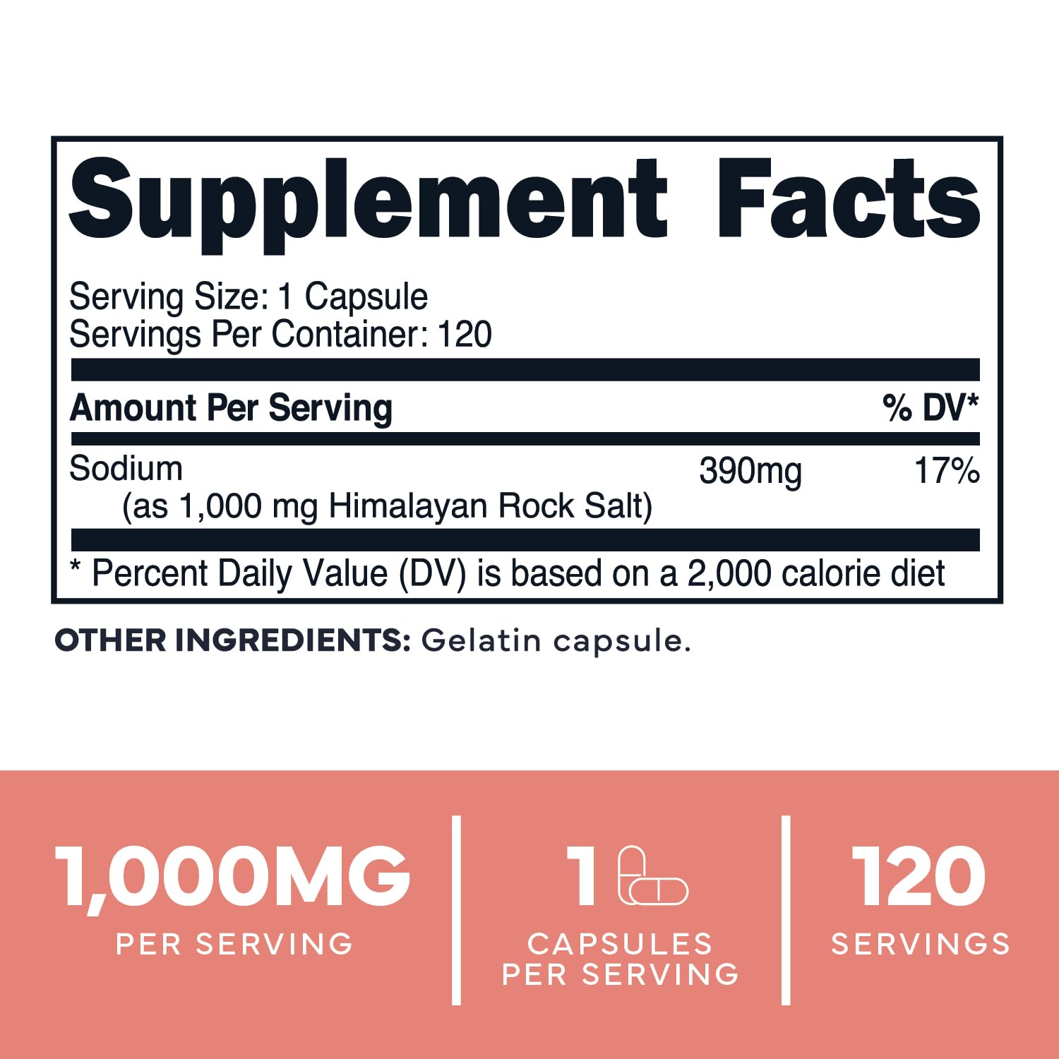 Type Zero Himalayan Rock Salt Capsules (120 Capsules) (1000mg per Serving) Type Zero uk supplements