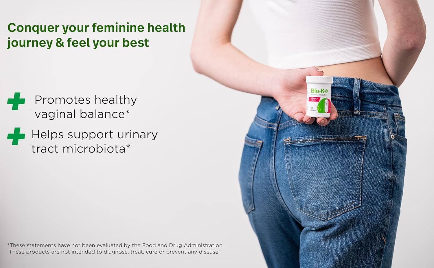 Bio-K+ Probiotic for Women support for Vaginal & Urinary Tract Health, Probiotic Supplement with 2 Billion CFU 2 Strains, Vegan, Shelf-Stable – 30 Capsules Bio-K Plus uk supplements