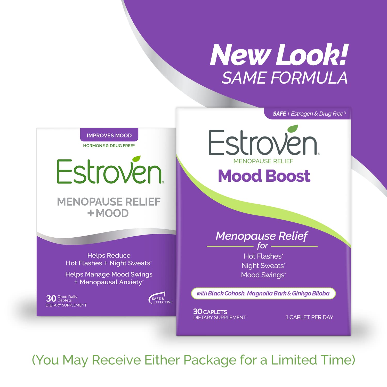 Estroven Mood Boost for Menopause Relief, Helps Reduce Hot Flashes & Night Sweats, Helps Manage Mood Swings, 30 Count Estroven uk supplements