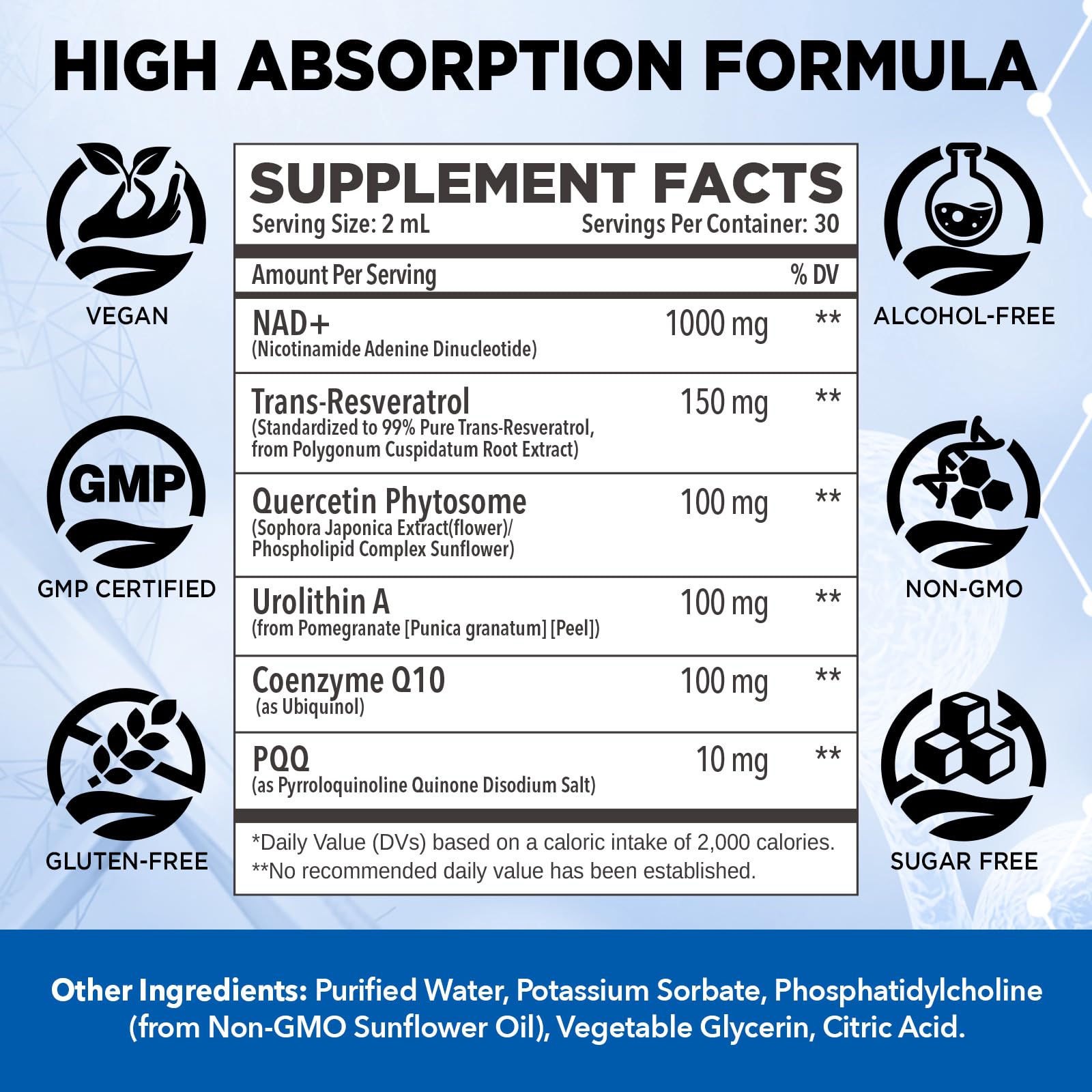 NATISLAND Liposomal NAD Supplement, 1000mg NAD+ Liquid Drops for Women & Men, with Resveratrol, Urolithin A, Quercetin, CoQ10 & PQQ, for Cellular & Metabolism Health, Energy & Anti-Aging, 2 Fl Oz NATISLAND uk supplements
