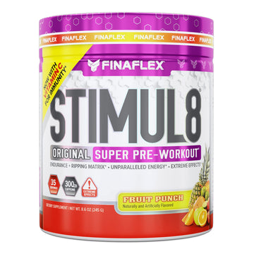 FINAFLEX STIMUL8 Original Super Pre-Workout, Fruit Punch - Energy, Strength & Enduranc FINAFLEX uk supplements