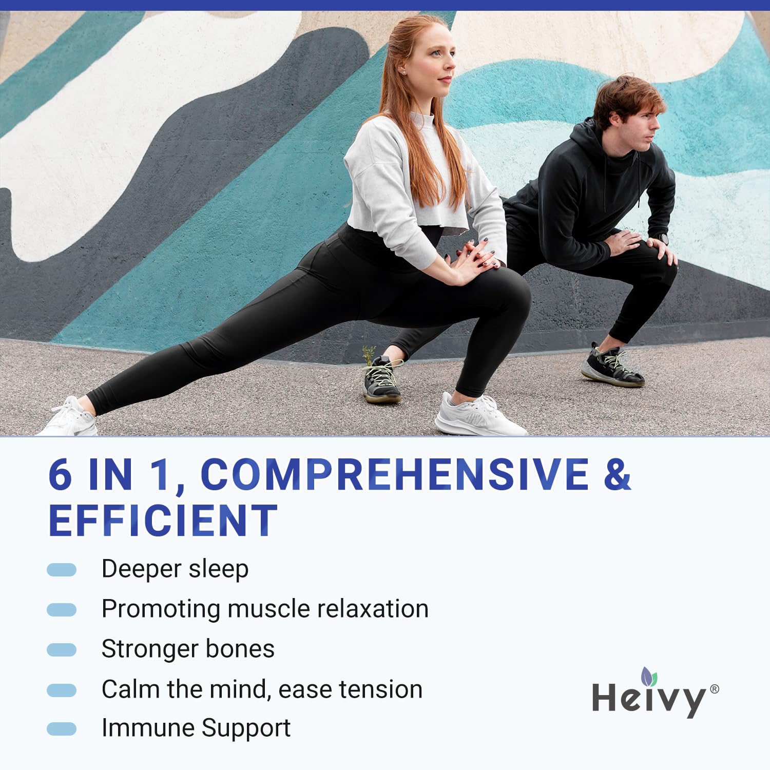 Heivy 4 in 1 Magnesium Complex with Zinc & Vitamin D3, 320mg Elemental Magnesium (Glycinate/Citrate/Gluconate/Malate), 120 Capsules (4 Months Supply), Vegan, Non-GMO, Gluten-Free, 3rd Party Tested Heivy uk supplements