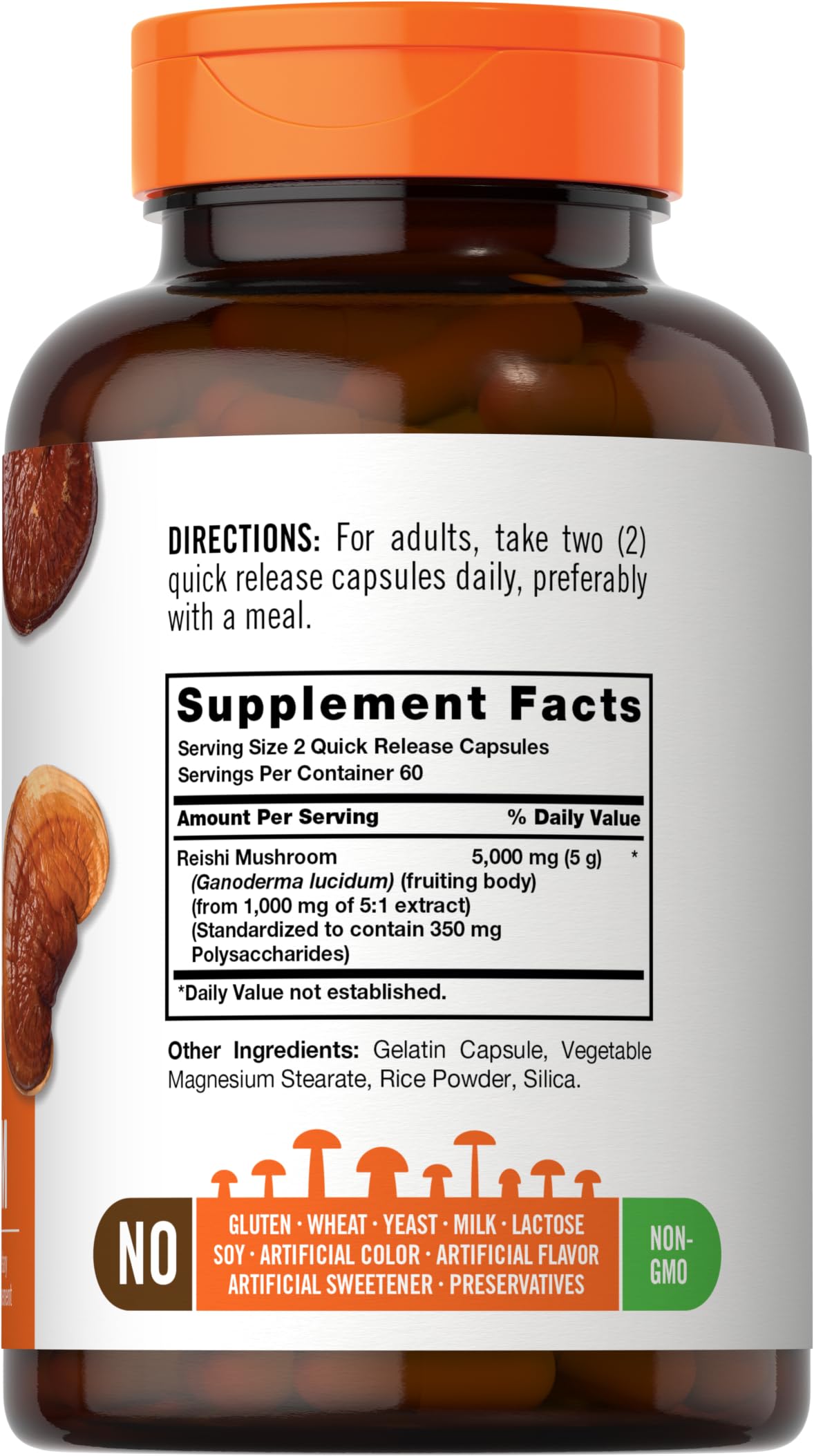 Carlyle Reishi Mushroom Capsules 5000 mg |120 Count | Non-GMO and Gluten Free Extract Carlyle uk supplements