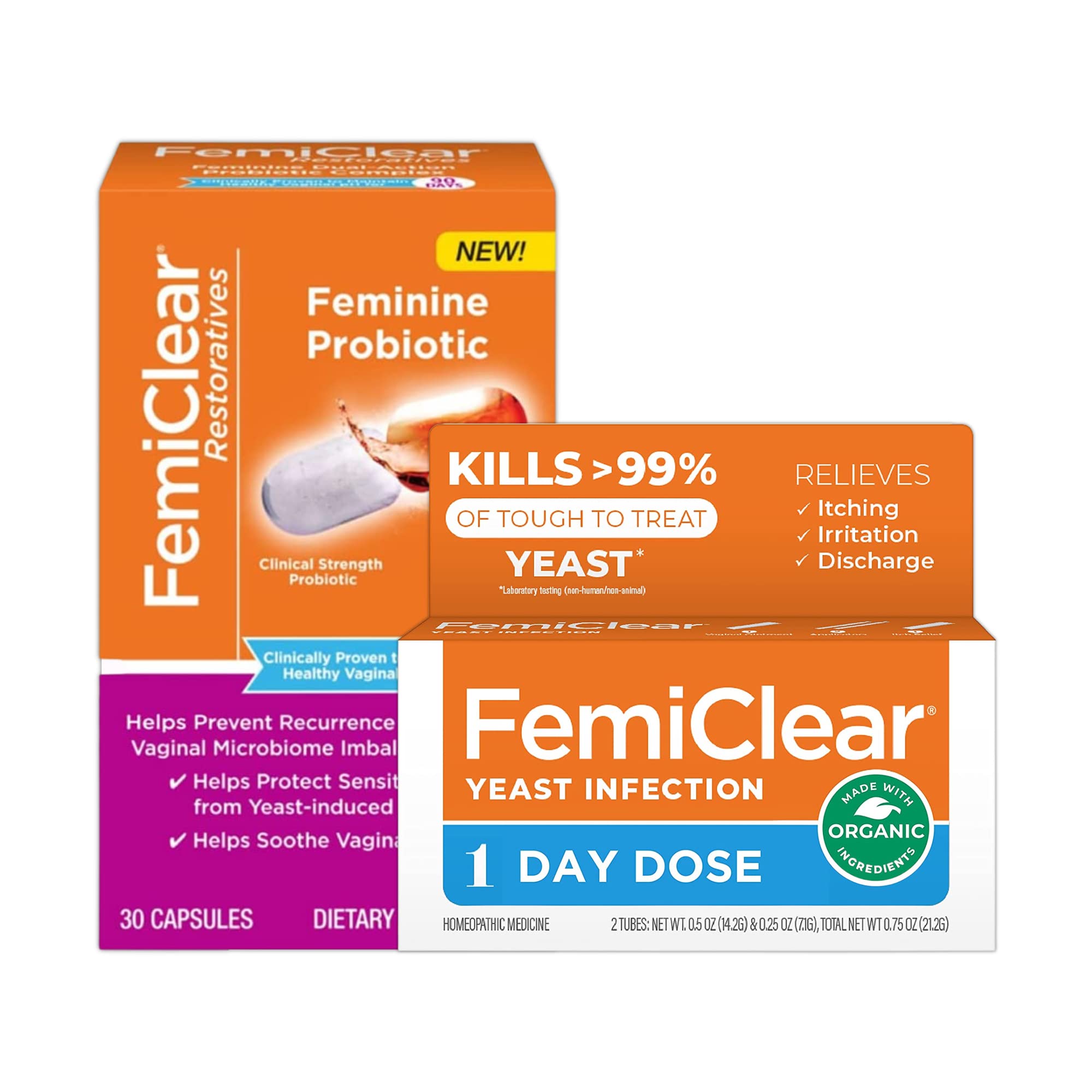 FemiClear 1-Day Dose Restoratives Complex Probiotic Bundle FemiClear uk supplements