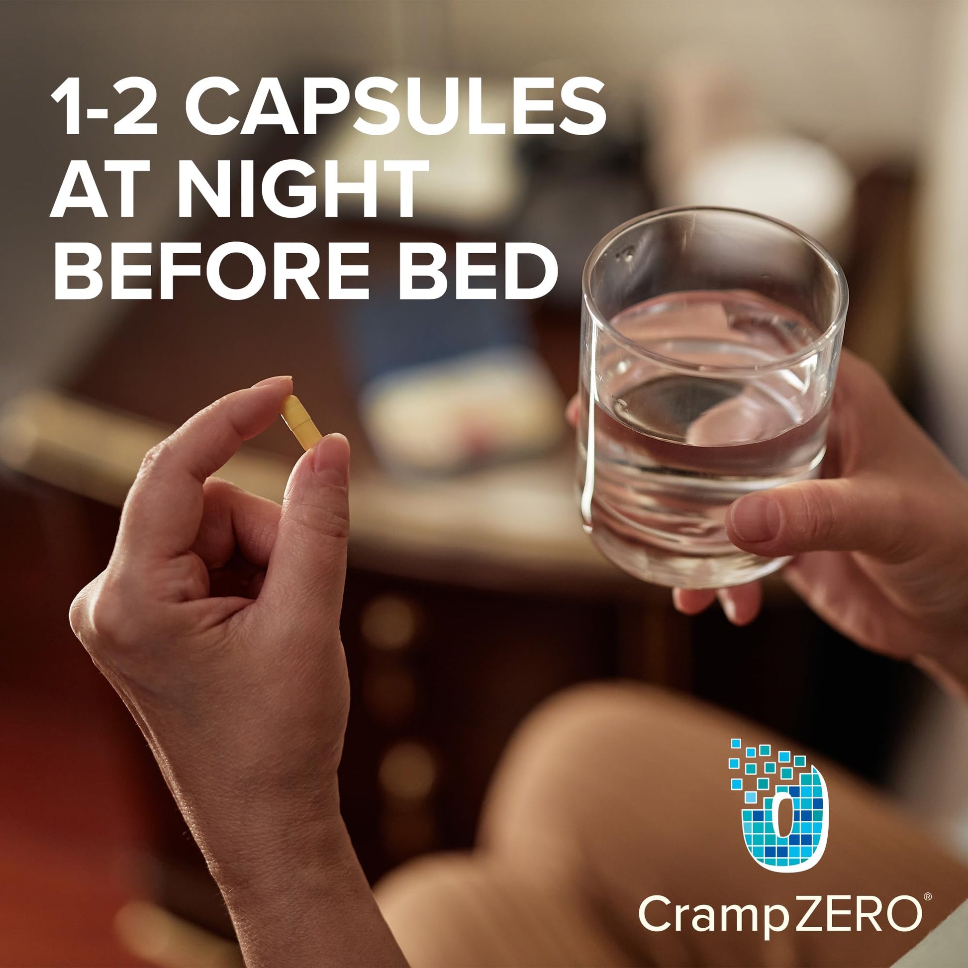CrampZero Magnesium for Leg Cramps at Night – Potassium Magnesium Supplement with Calcium and Vitamin D3, Supports Muscle Relaxation and Function, Night Leg Cramps Relief, 60 Capsules CrampZero uk supplements