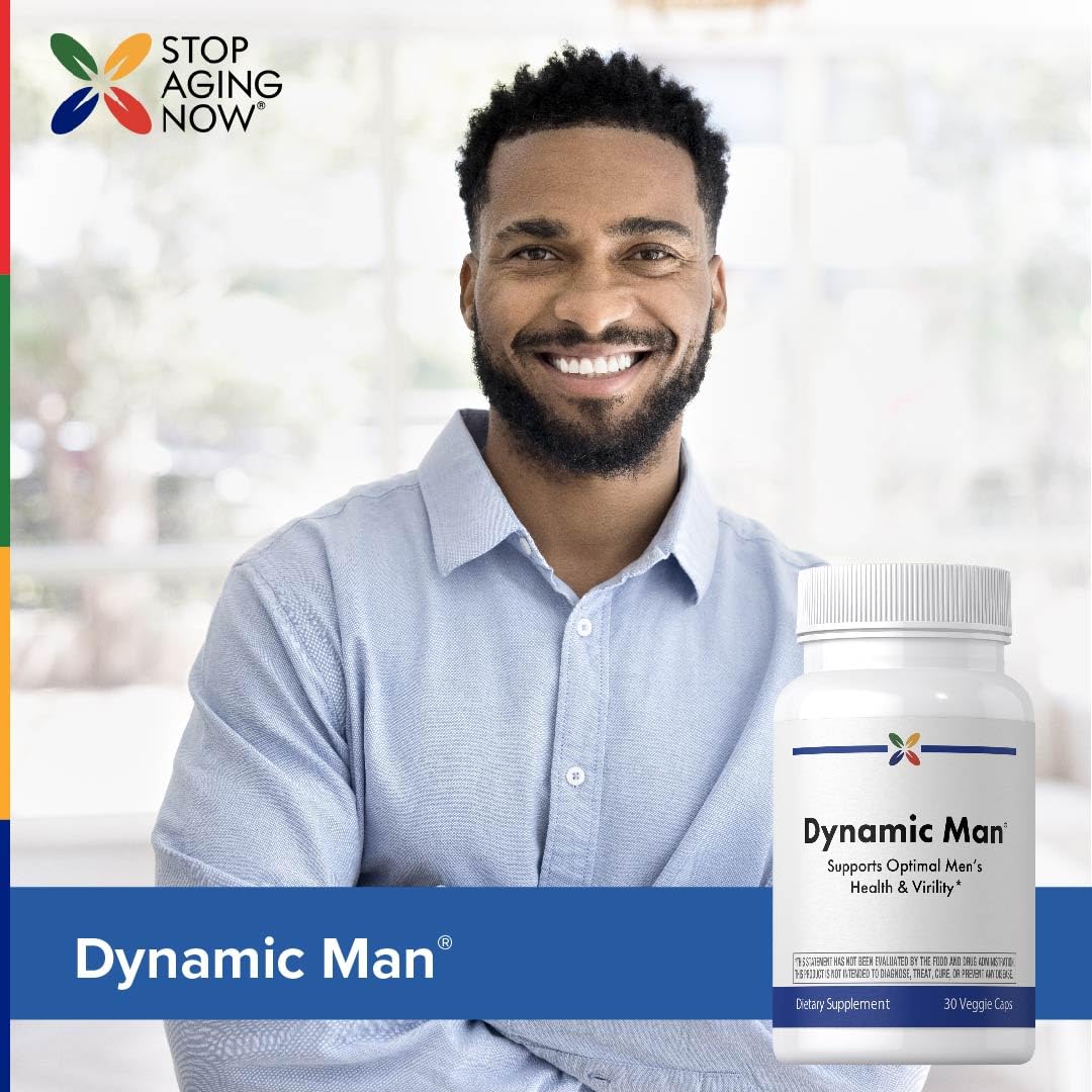 Stop Aging Now - Dynamic Man - Complex Supplement - 30 Vegetarian Capsules Stop Aging Now uk supplements