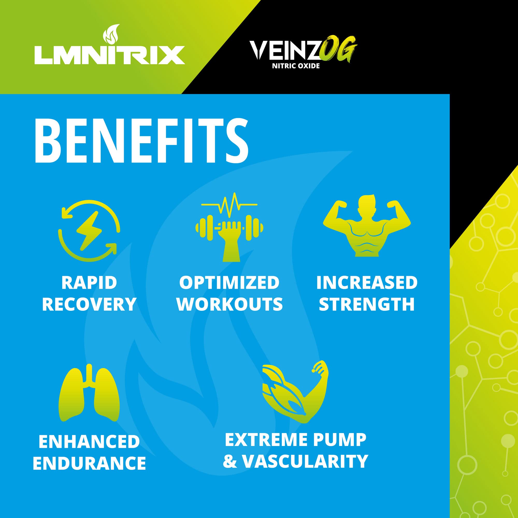 LMNITRIX VEINZ OG Nitric Oxide Booster Pills with Yohimbe Pump Supplement N.O. Mens LMNITRIX uk supplements