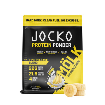 Jocko Mölk Whey Protein Powder (Banana Cream) - Keto, Probiotics, Grass Fed, Digestive Jocko Fuel uk supplements