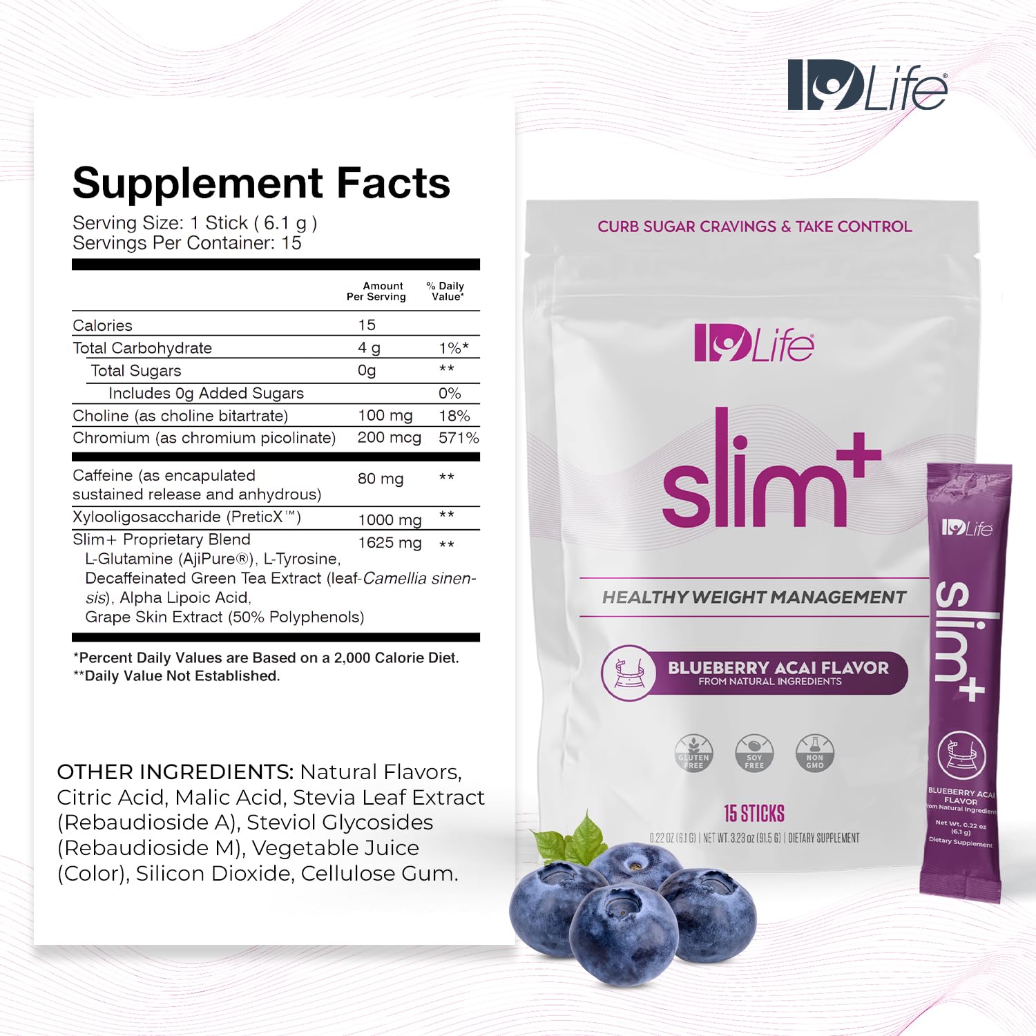 IDLife Slim+ - Weight Management Supplement - Easy to Prepare Delicious Blueberry Acai IDLife uk supplements