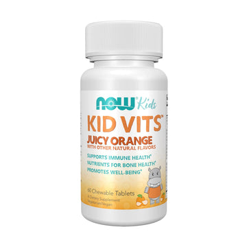 Now Kids Supplements, Kid Vits Multivitamin, Juicy Orange, 60 Chewable Tablets NOW Foods uk supplements