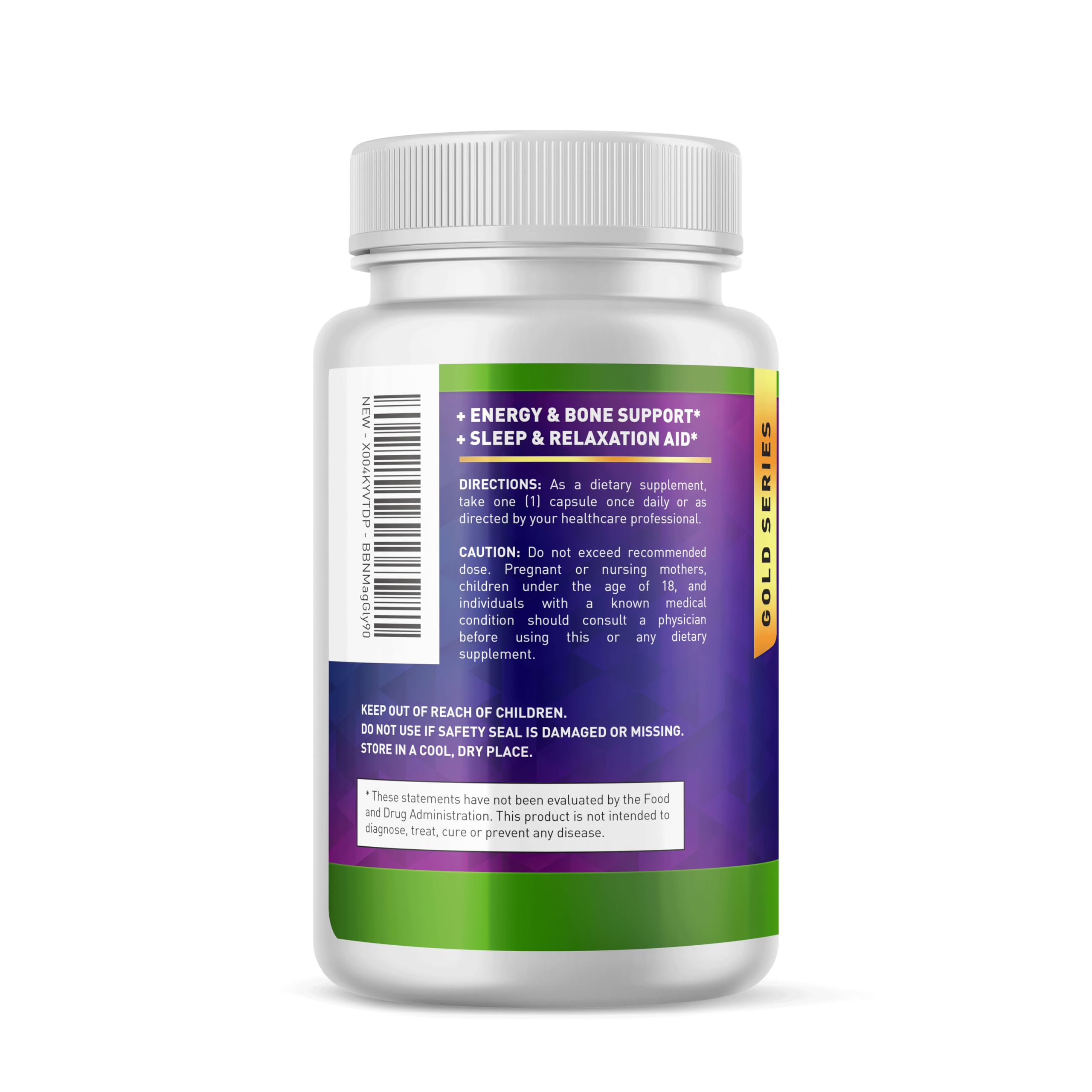 Built By Nature Magnesium Glycinate - Chelated for High Absorption – Supplement to Support Sleep, Muscle, Heart & Nerve Health - 120 mg Magnesium per Serving/Capsule - 90 Capsules Built by Nature uk supplements