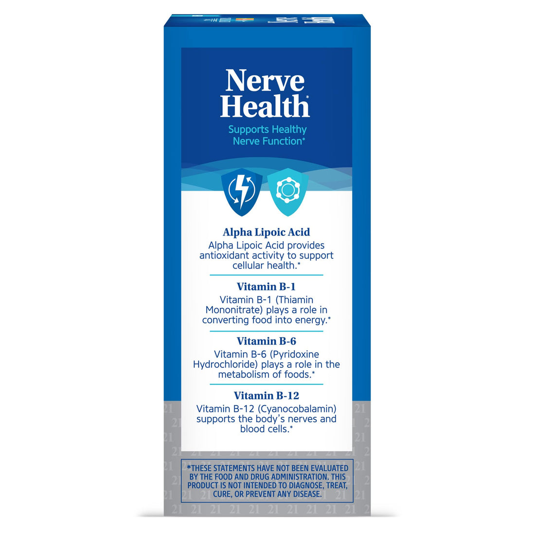 21st Century Nerve Health Tablets (30 Count), Alpha Lipoic Acid 300mg, B1, B6, & B12 Vitamins for Nerve Function Support, Antioxidant ALA Supplement, Gluten Free. Non-GMO, & Vegan 21st Century uk supplements