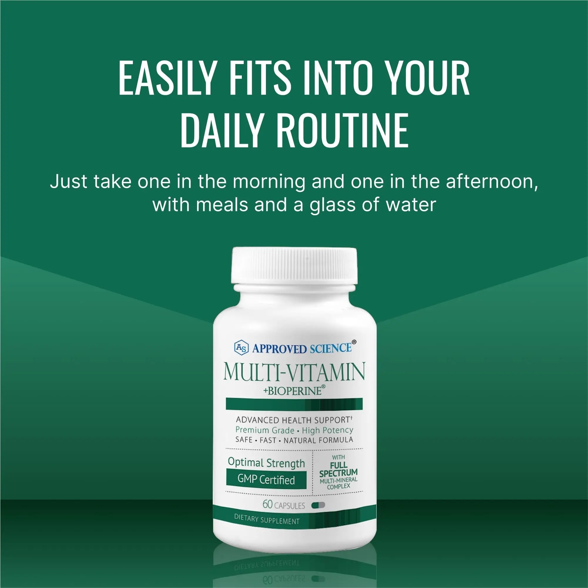 Approved Science Multi-Vitamin - with Full-Spectrum B-Vitamins, Green Tea, Lutein, Lycopene, Zeaxanthin, BioPerine Approved Science uk supplements