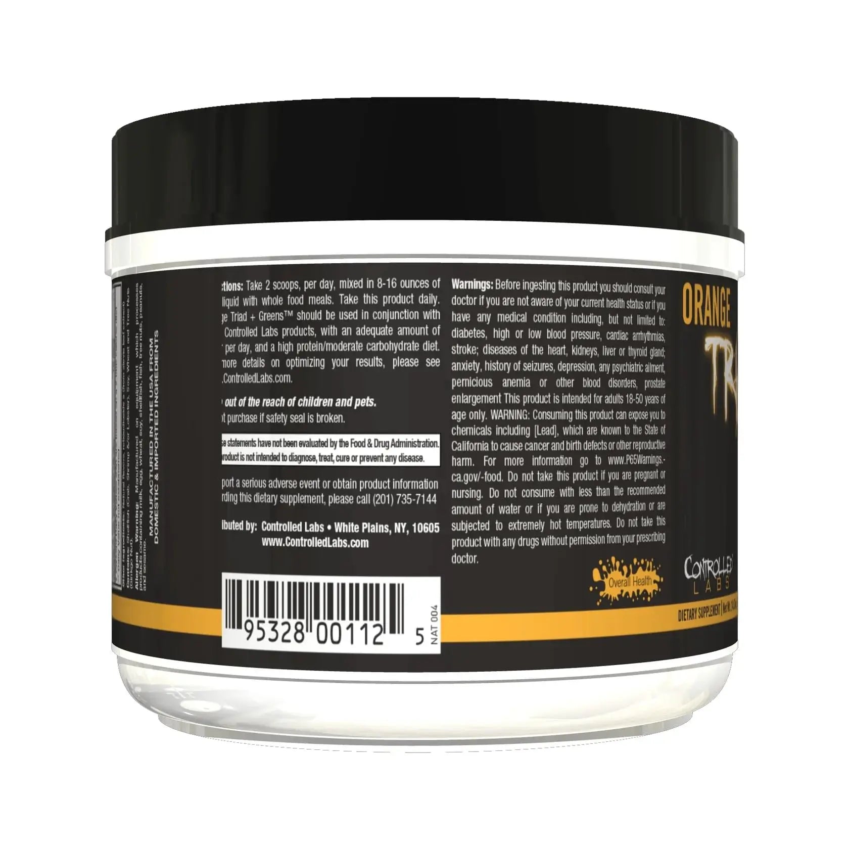 CONTROLLED LABS Orange Triad Plus Greens for Men and Women, 30 Servings Iron Free Sports Supplement for Overall Health CONTROLLED LABS uk supplements