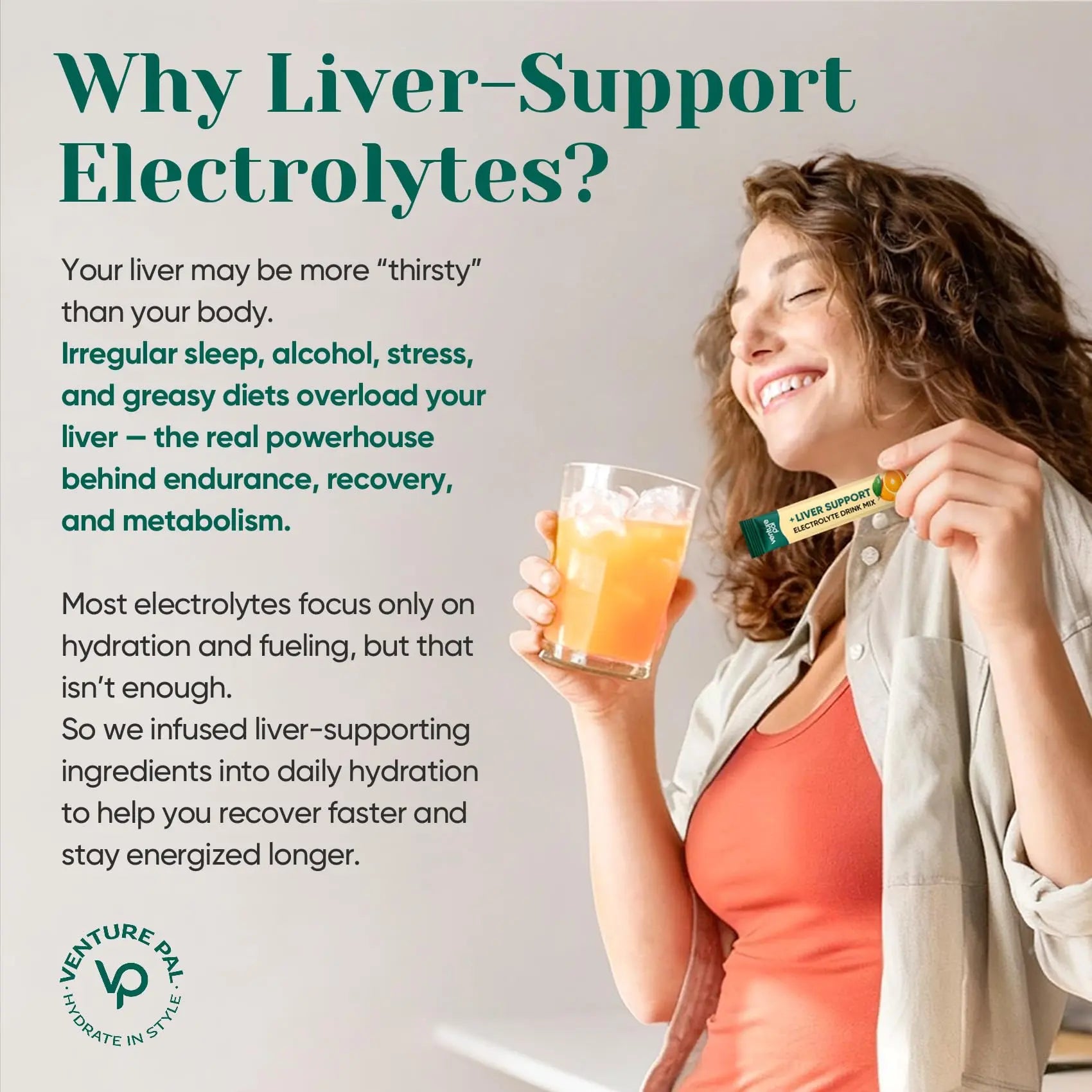 Venture Pal Hydration Packets + Liver Support- Liquid Daily IV Electrolyte Powder Packets with 7 Electrolytes & 5 Vitamins, Milk Thistle + L-Theanine | Sugar-Free Venture Pal uk supplements