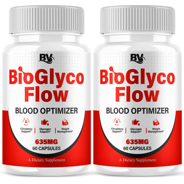 BioGlyco Flow Advanced Daily Multivitamin Health Support and All Natural Wellness Supplement Formula, BioGlyco Flow Premium Health and Wellness Support Formula Supplement (2 Pack - 120 Capsules) BLUE VIBE uk supplements