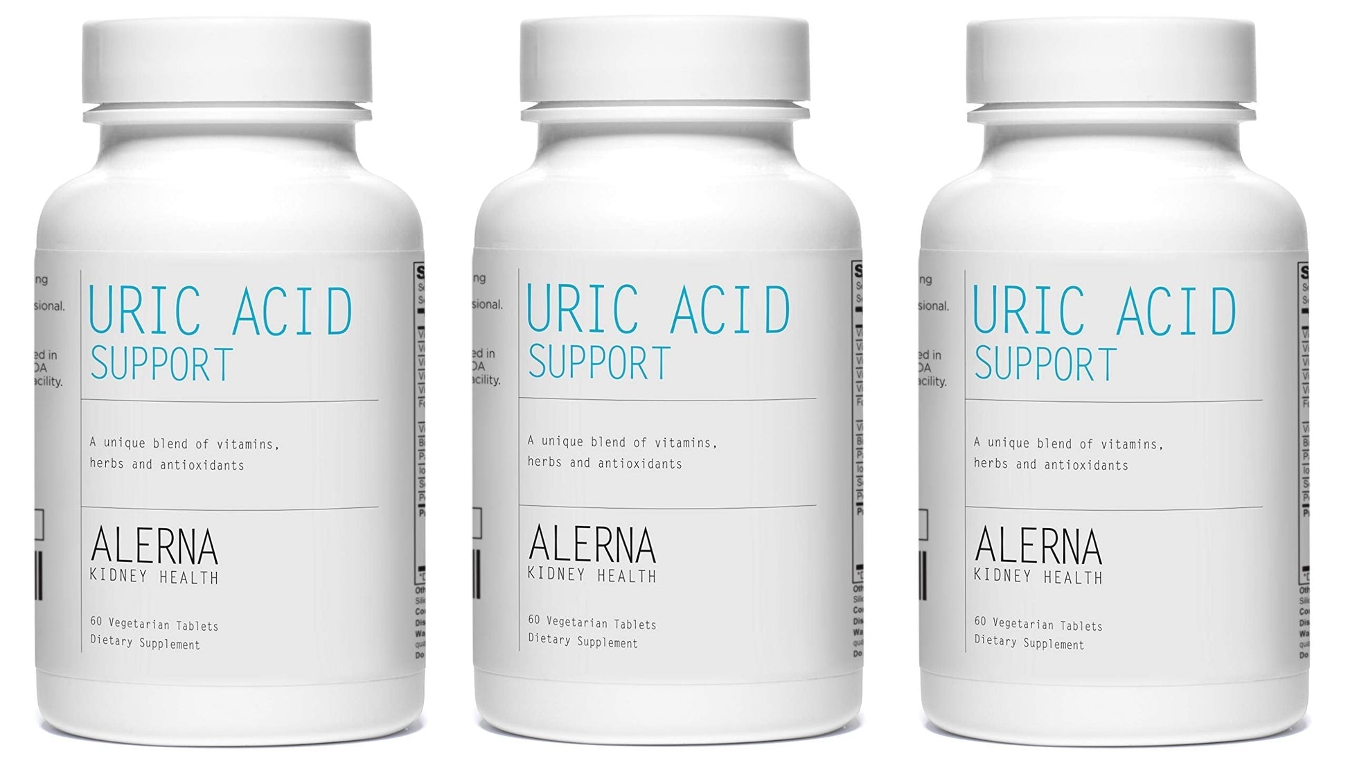 Alerna Kidney Health Uric Acid Support Supplement – Tart Cherry, Celery Seed, Turmeric, Quercetin – 60 Vegetarian Tablets (Pack of 3) Alerna Kidney Health uk supplements