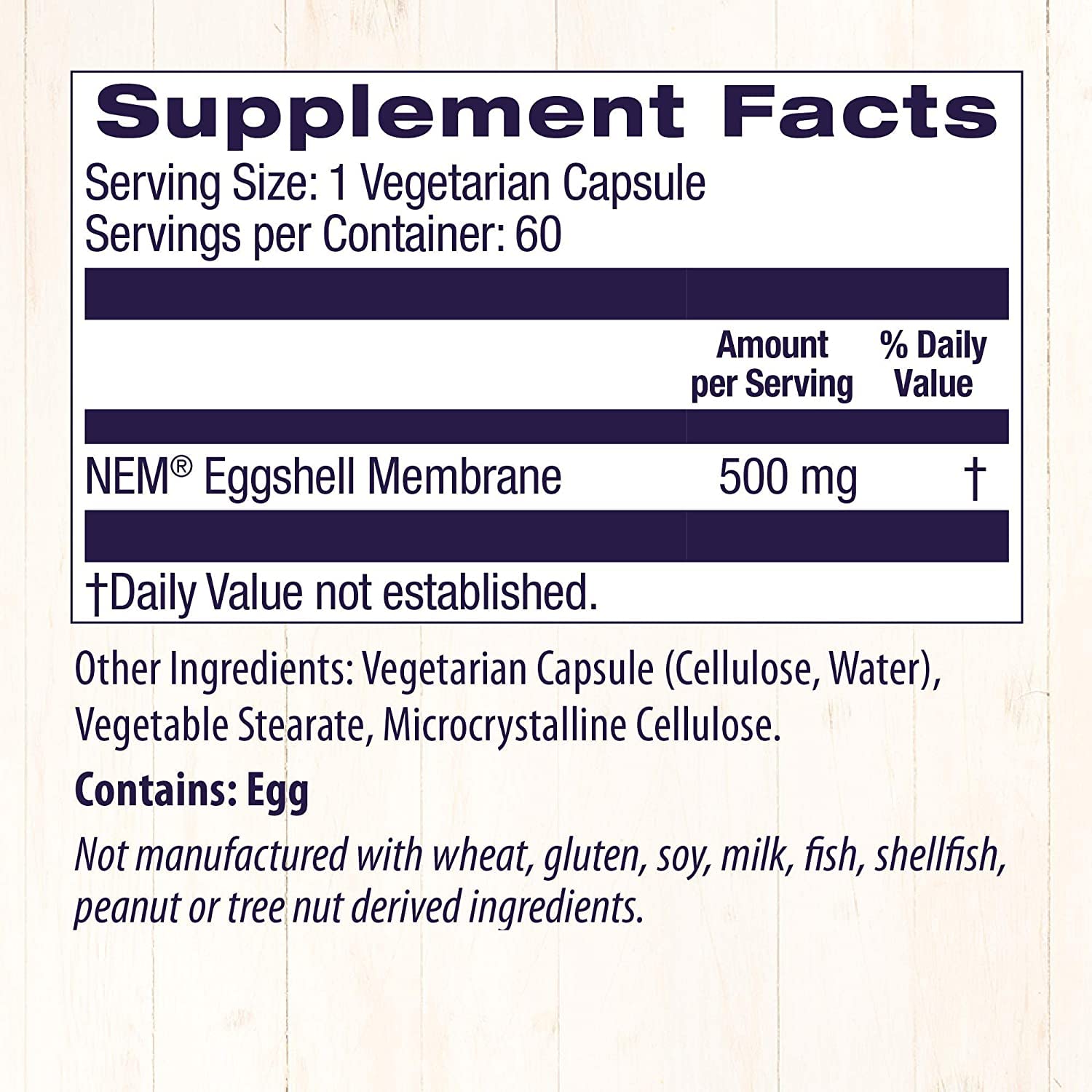 Healthy Origins Eggshell Membrane (NEM), 500 mg - Natural Collagen and Joint Support Healthy Origins uk supplements