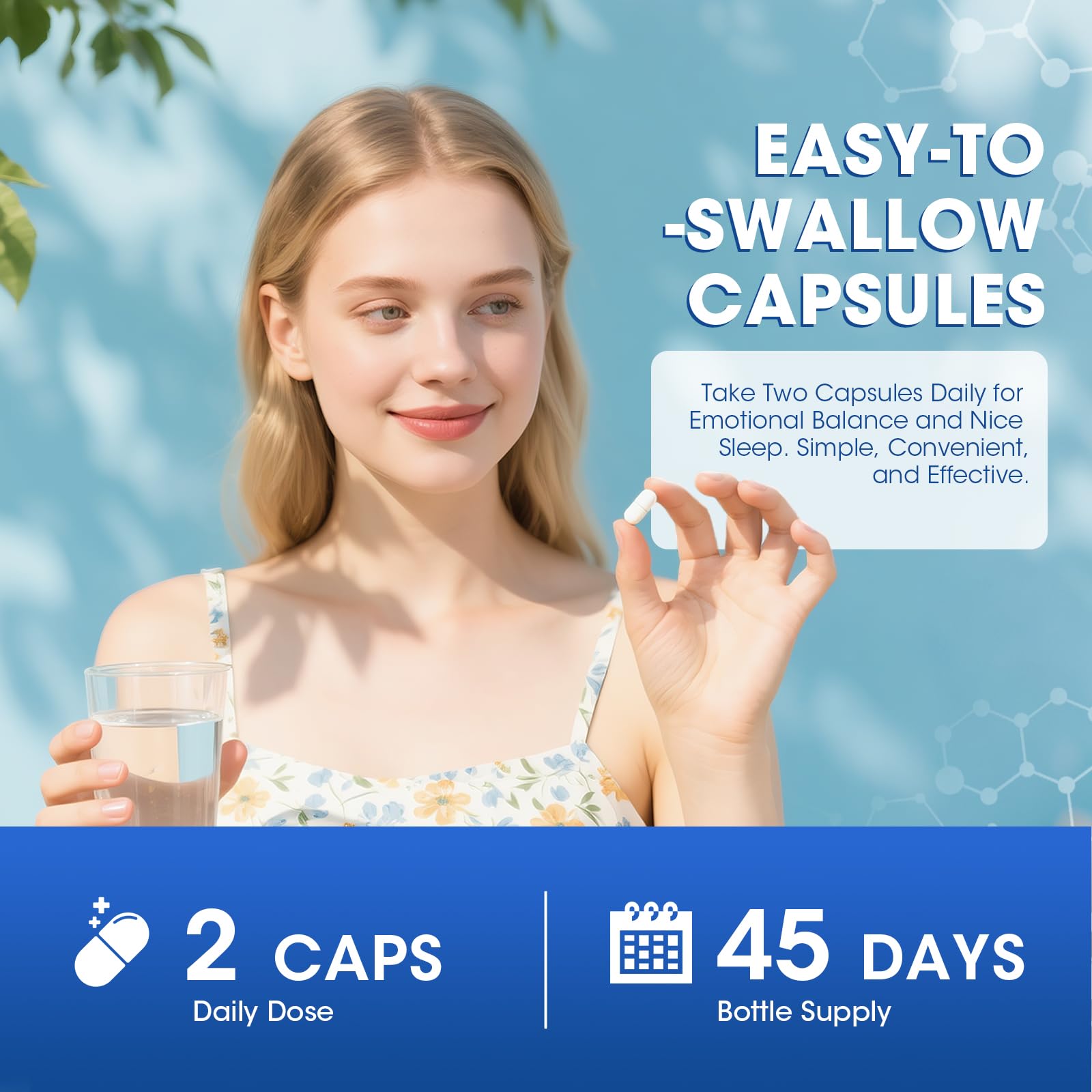 GABA Supplements 750mg with L Theanine, 5HTP, Ashwagandha, Lemon Balm, Ginkgo Biloba, Omega-3, 10 in 1 GABA Calm Capsules for Sleep, Relaxation, Focus, Mood Support, Cortisol Balance - 90CT Lukaree uk supplements