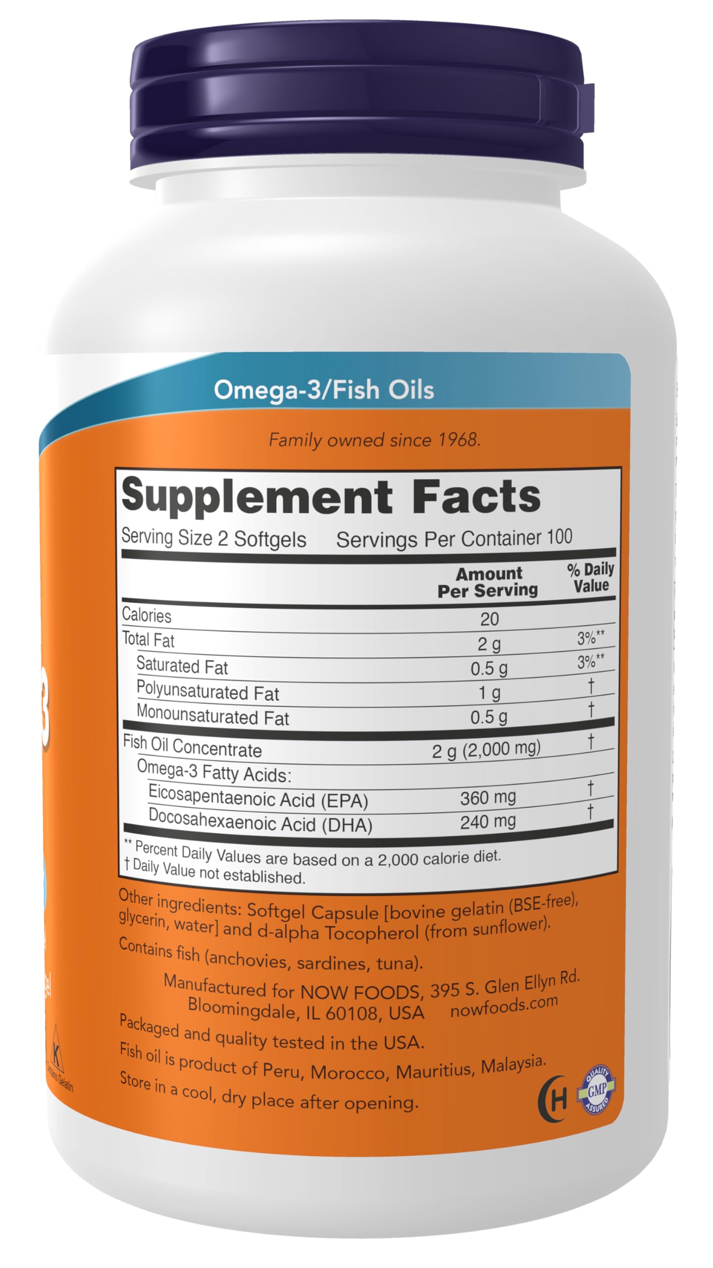 NOW Foods Supplements, Omega-3 180 EPA / 120 DHA, Molecularly Distilled, Cardiovascular Support*, 200 Softgels NOW Foods uk supplements