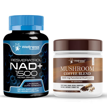 WELLNESS LABSRX NAD+ Supplement Capsules 1500mg - Mushroom Coffee Blend | Bundle WELLNESS LABSRX uk supplements