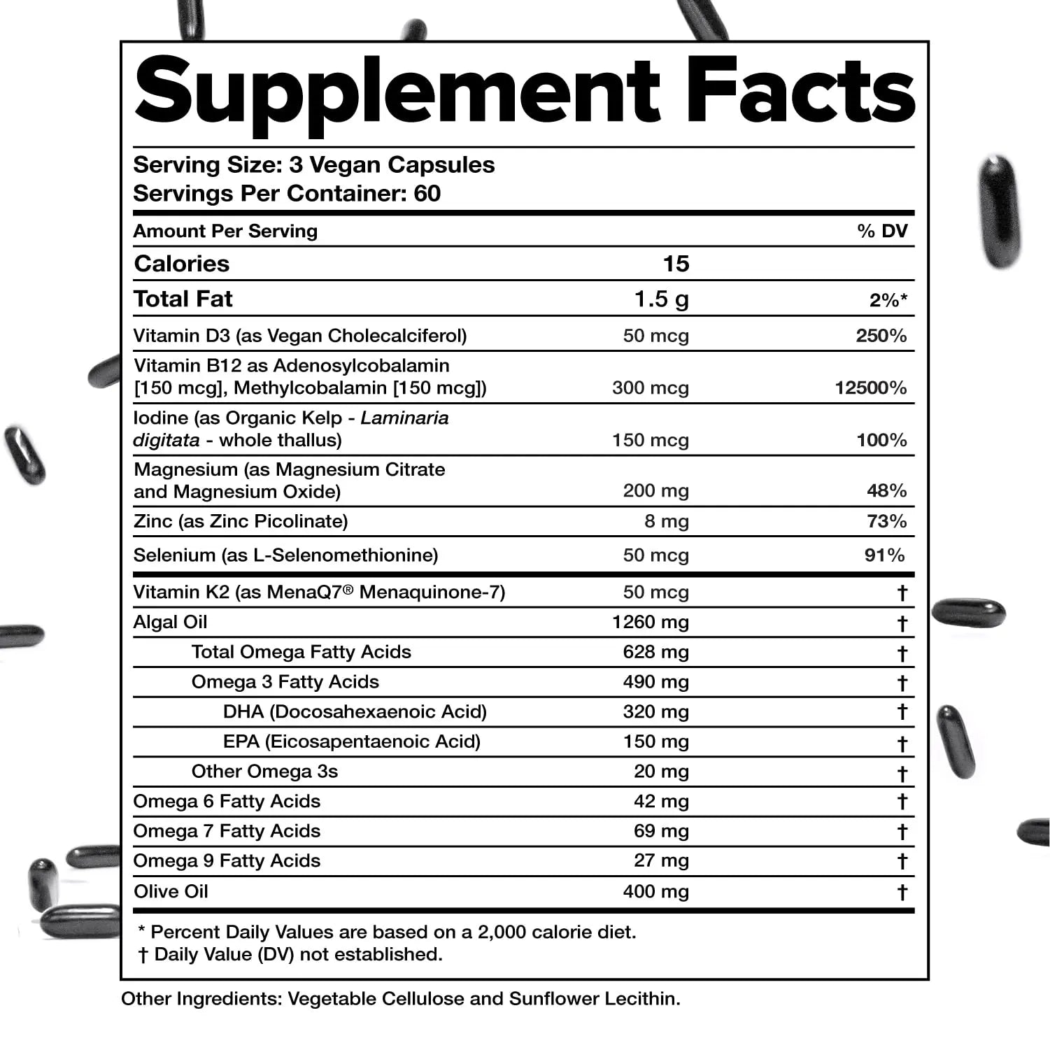 Complement Essential Vegan Multivitamin for Men & Women (60 Servings, 180 Capsules) with Omega-3 DHA & EPA, B12, Vitamin D3 & K2 Complement uk supplements