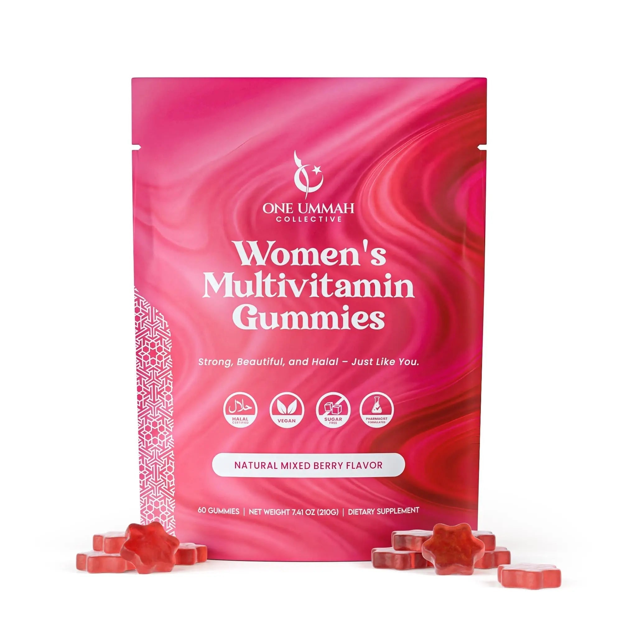 Halal Certified Women’s Multivitamin Gummies - Easy Digestion & High Absorption - Packed with Essential Nutrients, Omega-3 One Ummah uk supplements