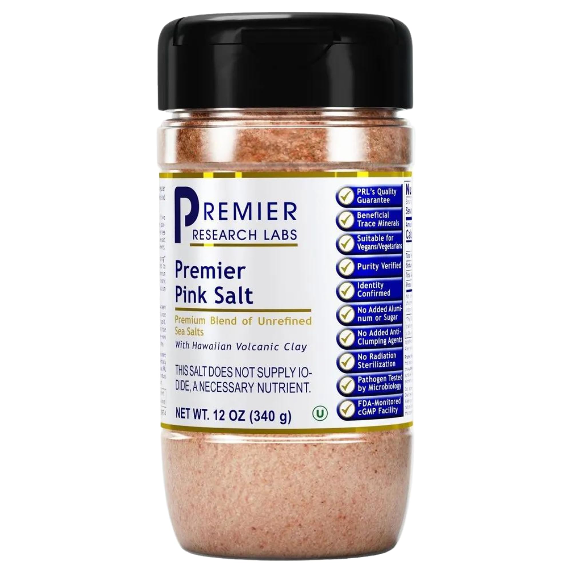 Premier Research Labs Pink Salt - Hawaiian Red Alaea Sea Salt Blend for Food, Cooking, and Eating - Flaky, Unrefined, and Additive-Free, 12 oz Premier Research Labs uk supplements